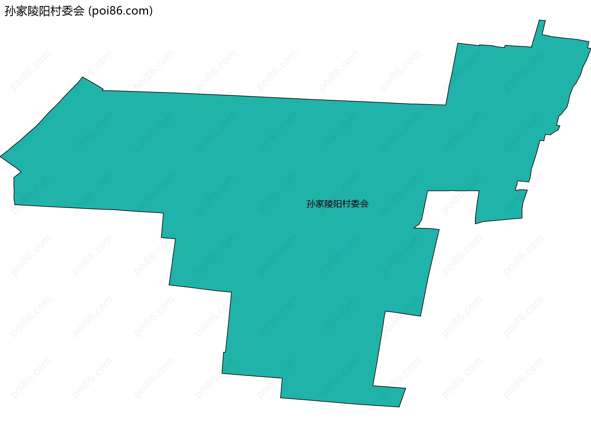 孙家陵阳村委会边界地图