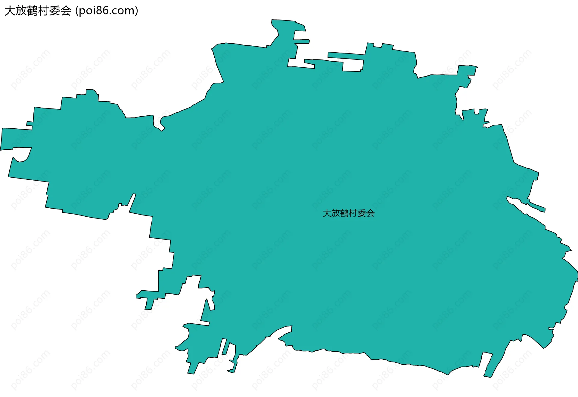 大放鹤村委会边界地图
