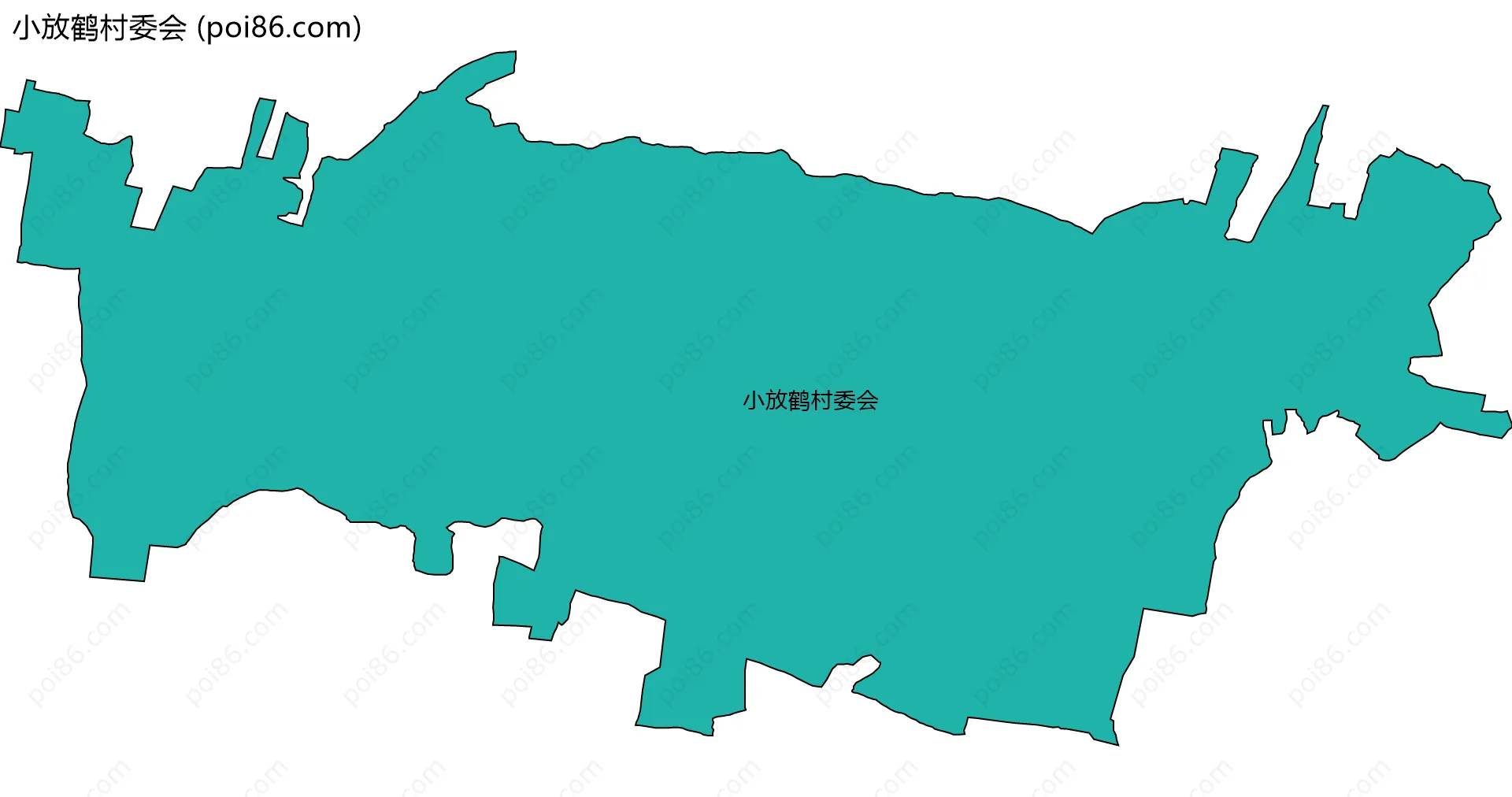 小放鹤村委会边界地图