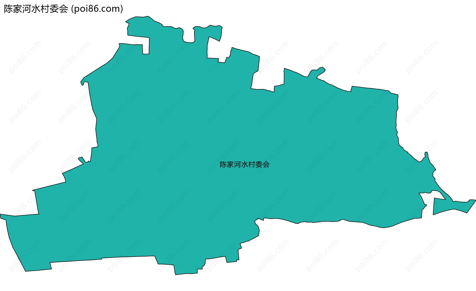 陈家河水村委会边界地图