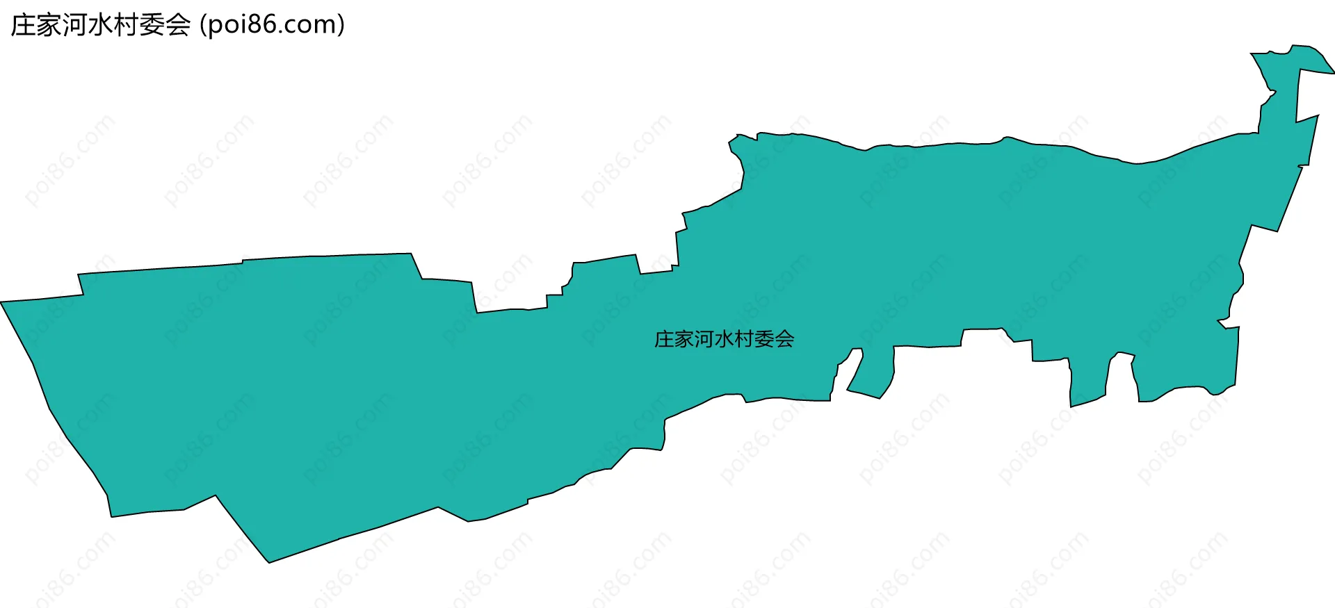 庄家河水村委会边界地图