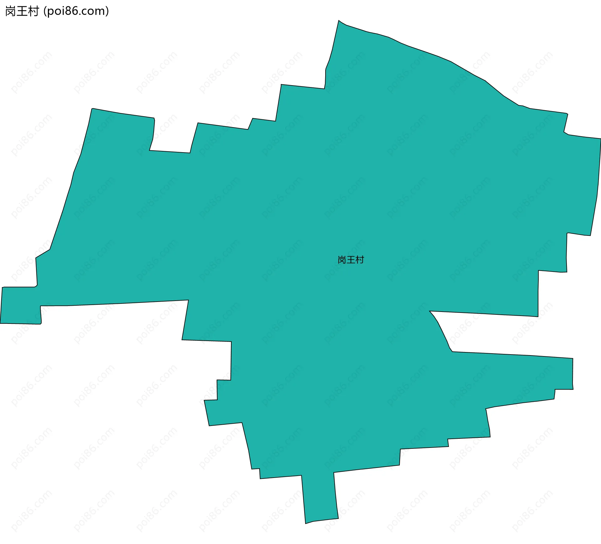 岗王村边界地图
