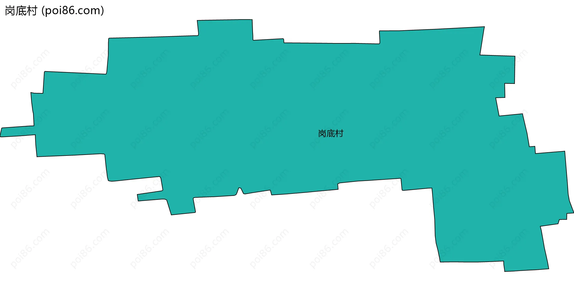 岗底村边界地图