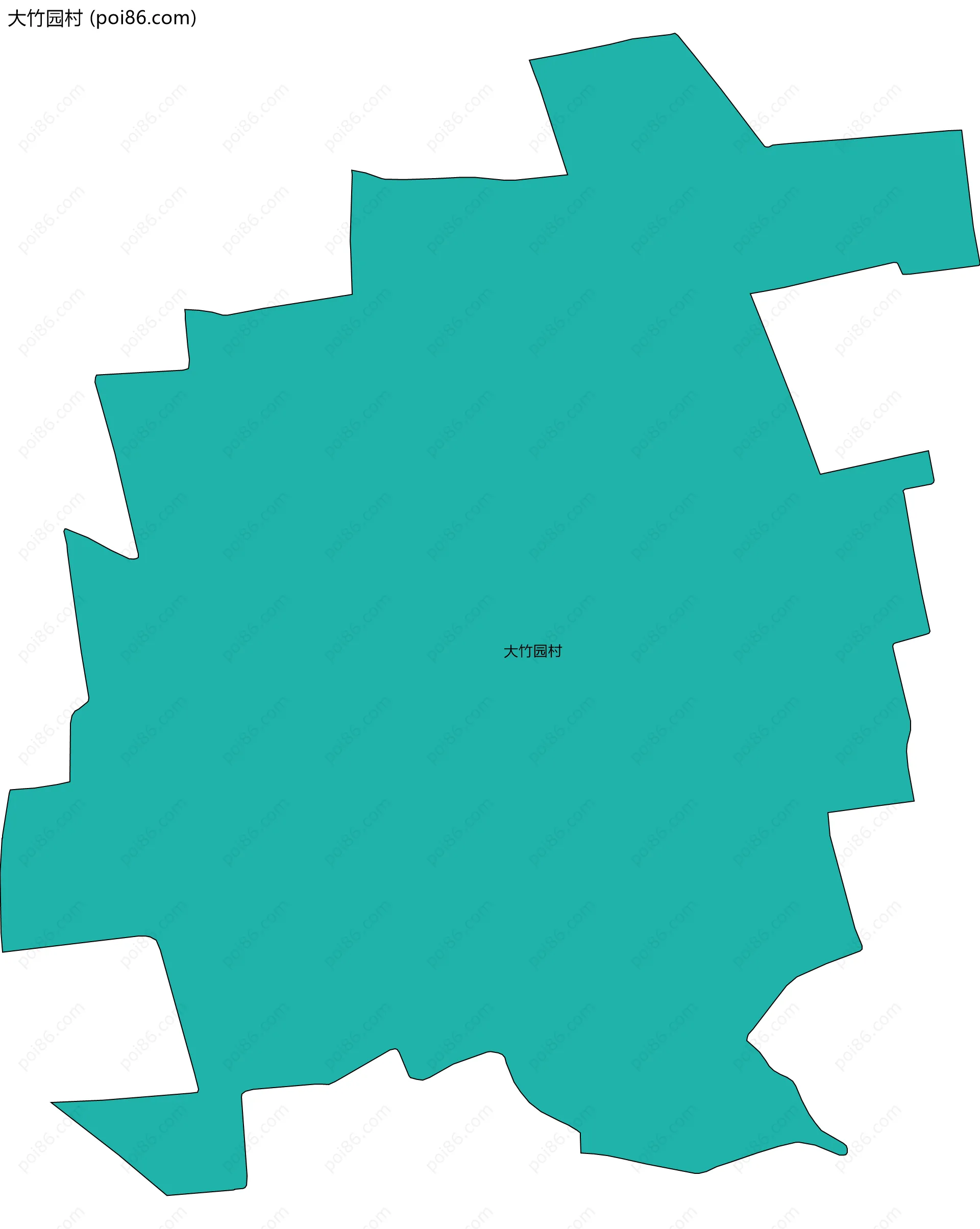 大竹园村边界地图