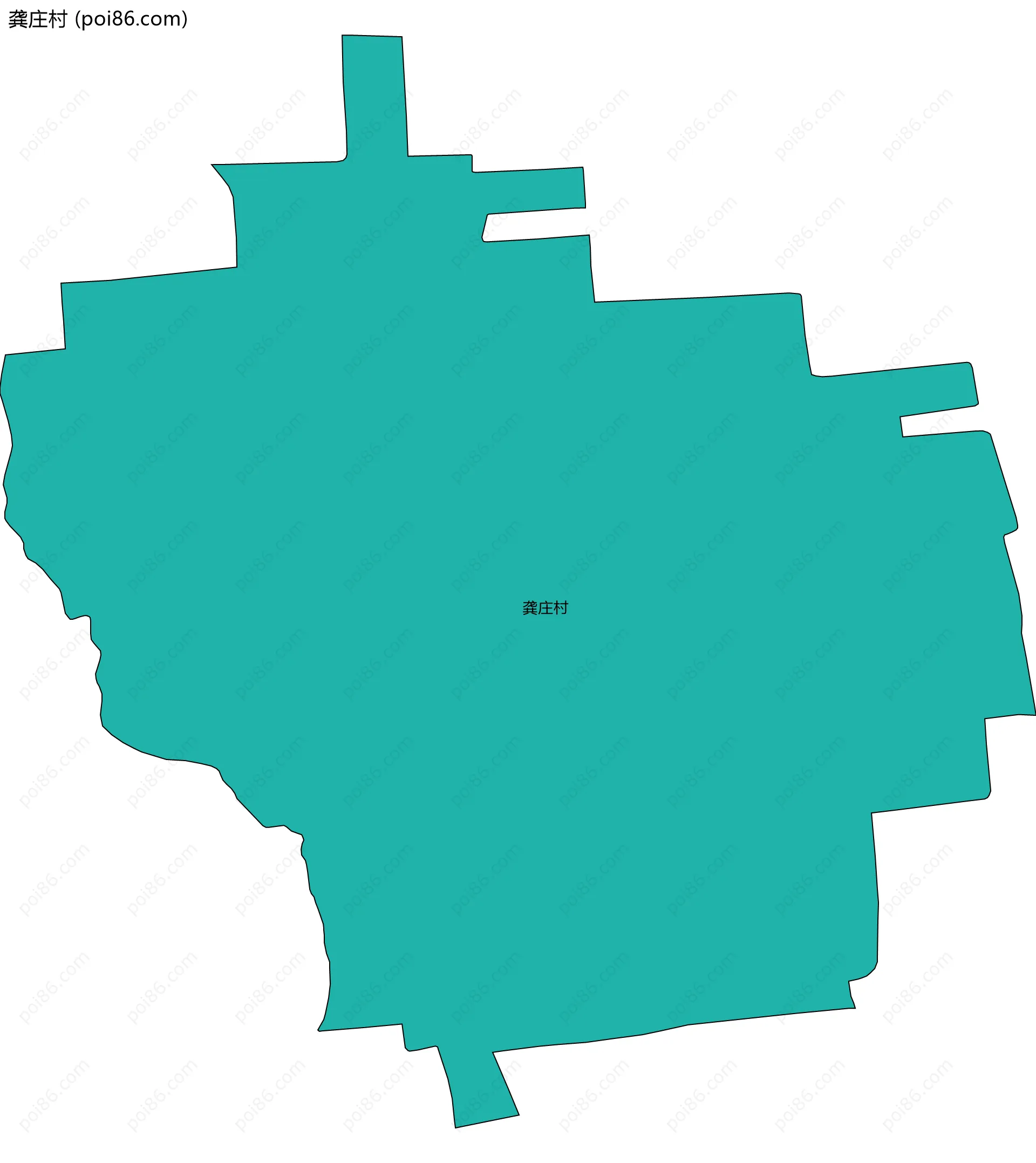 龚庄村边界地图