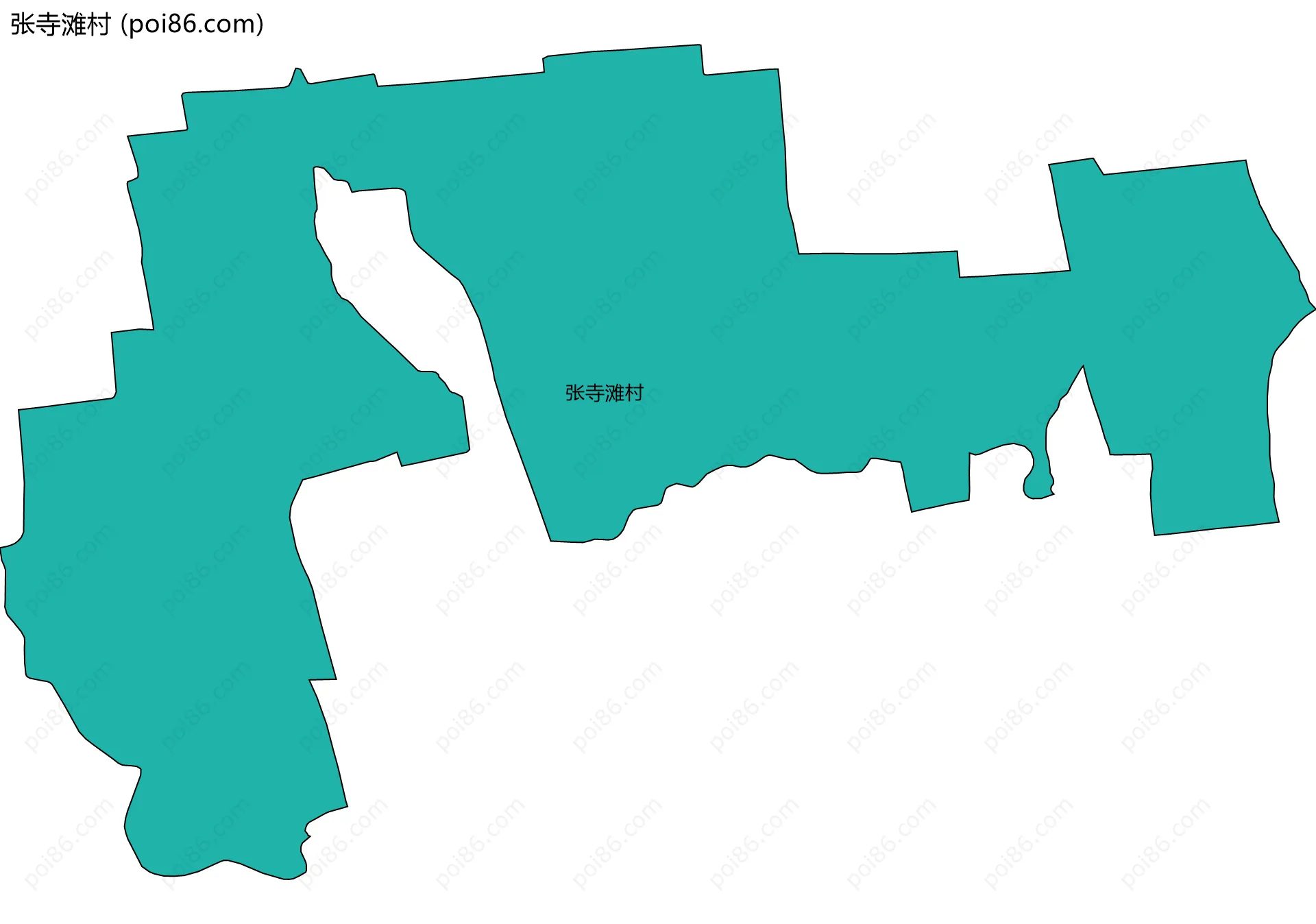 张寺滩村边界地图