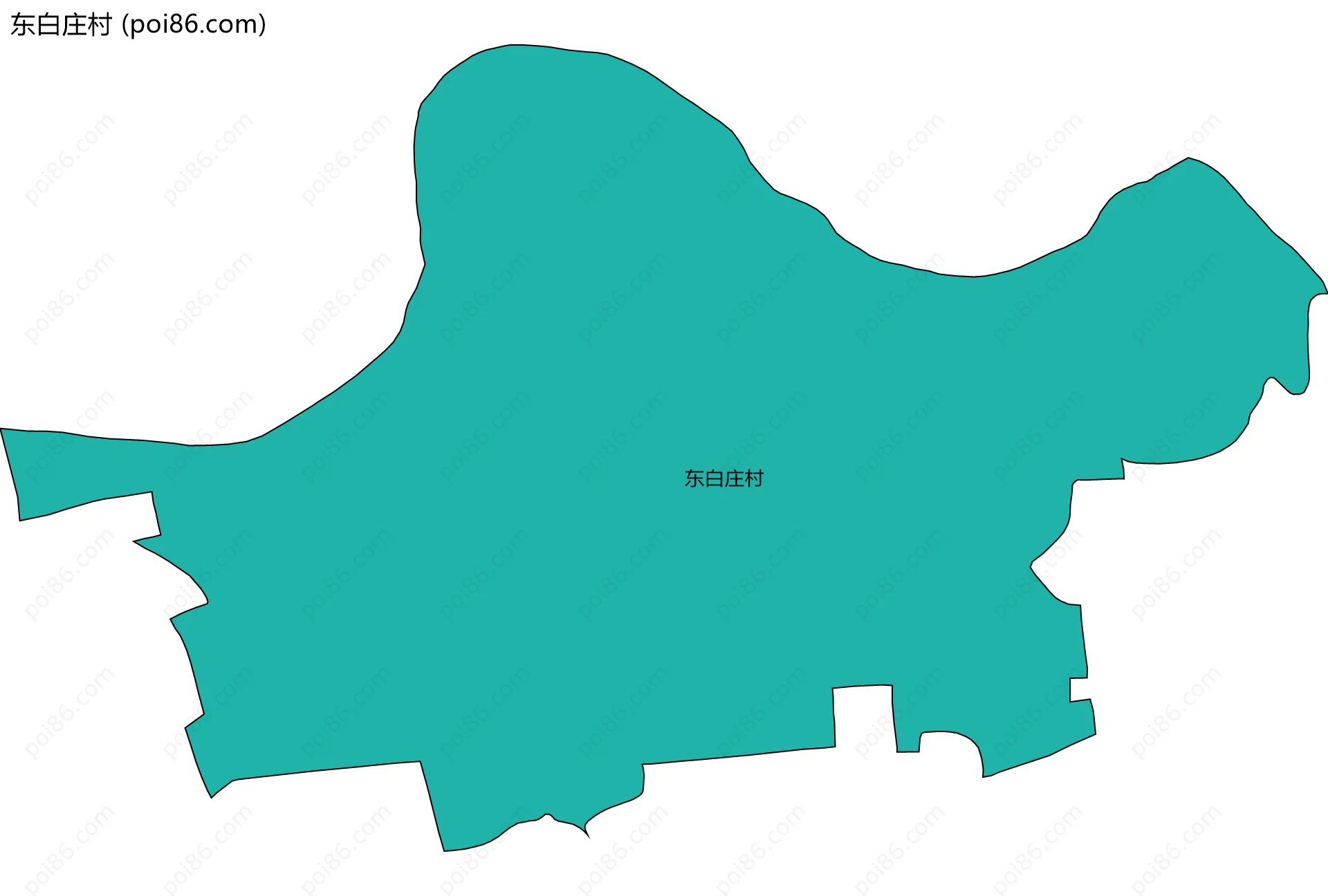 东白庄村边界地图