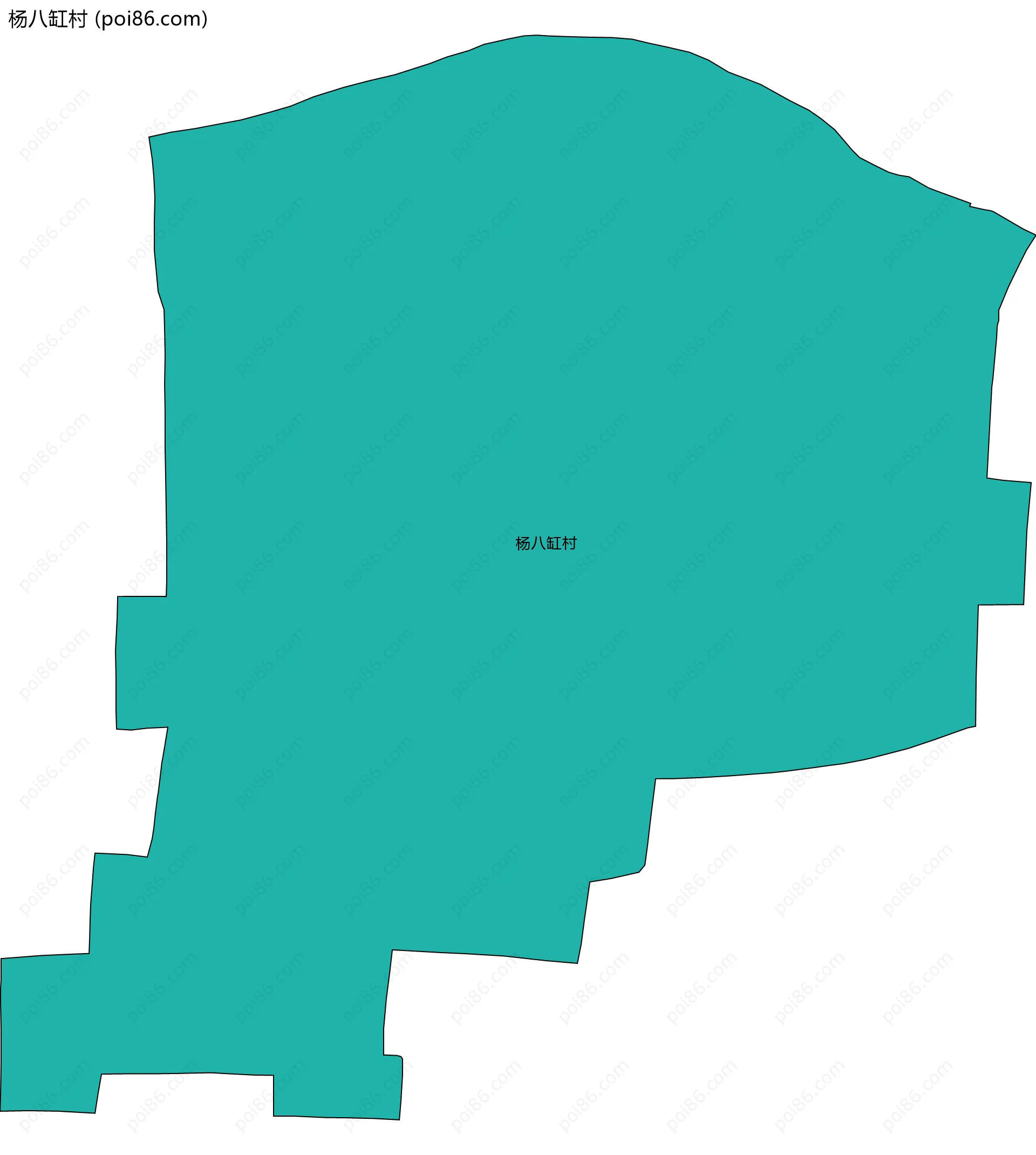 杨八缸村边界地图