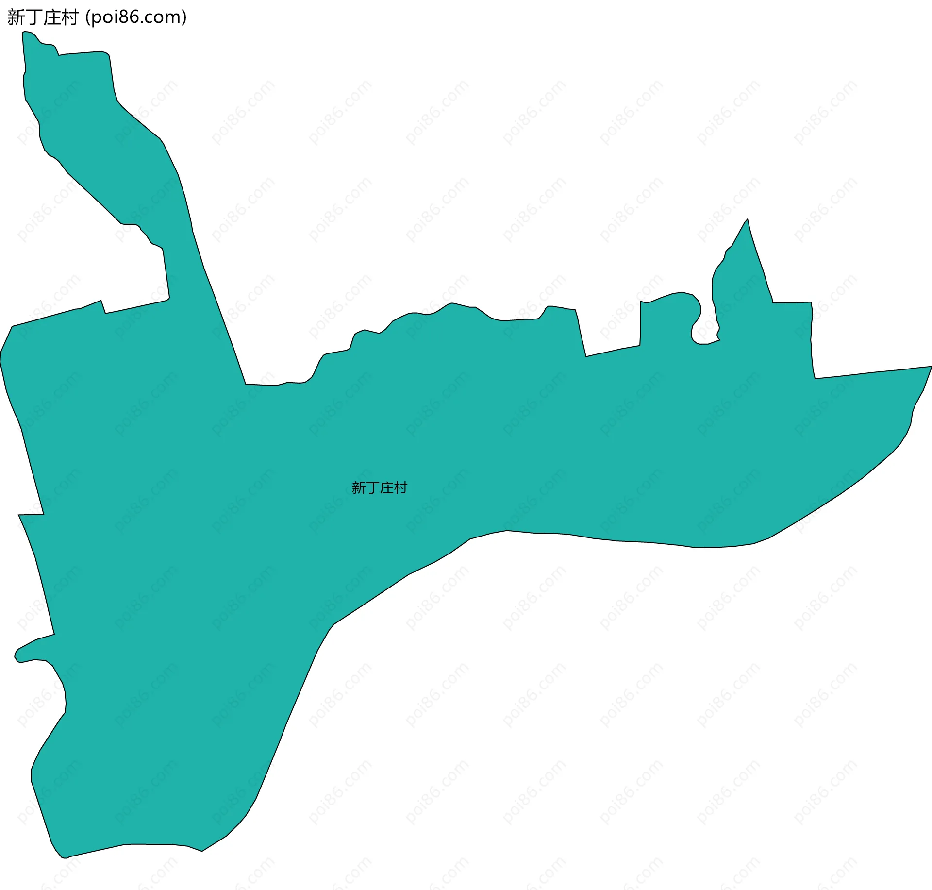 新丁庄村边界地图