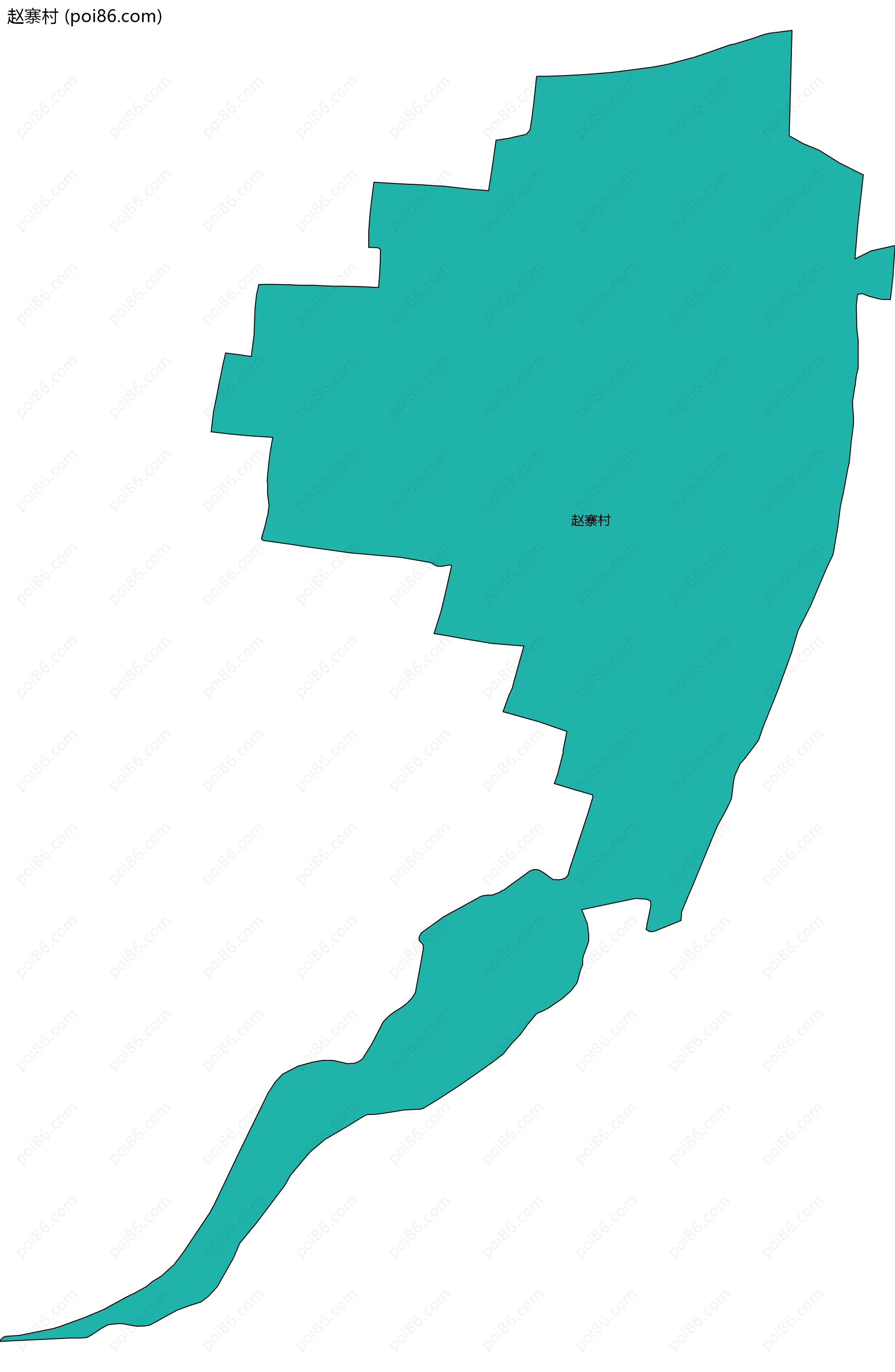 赵寨村边界地图