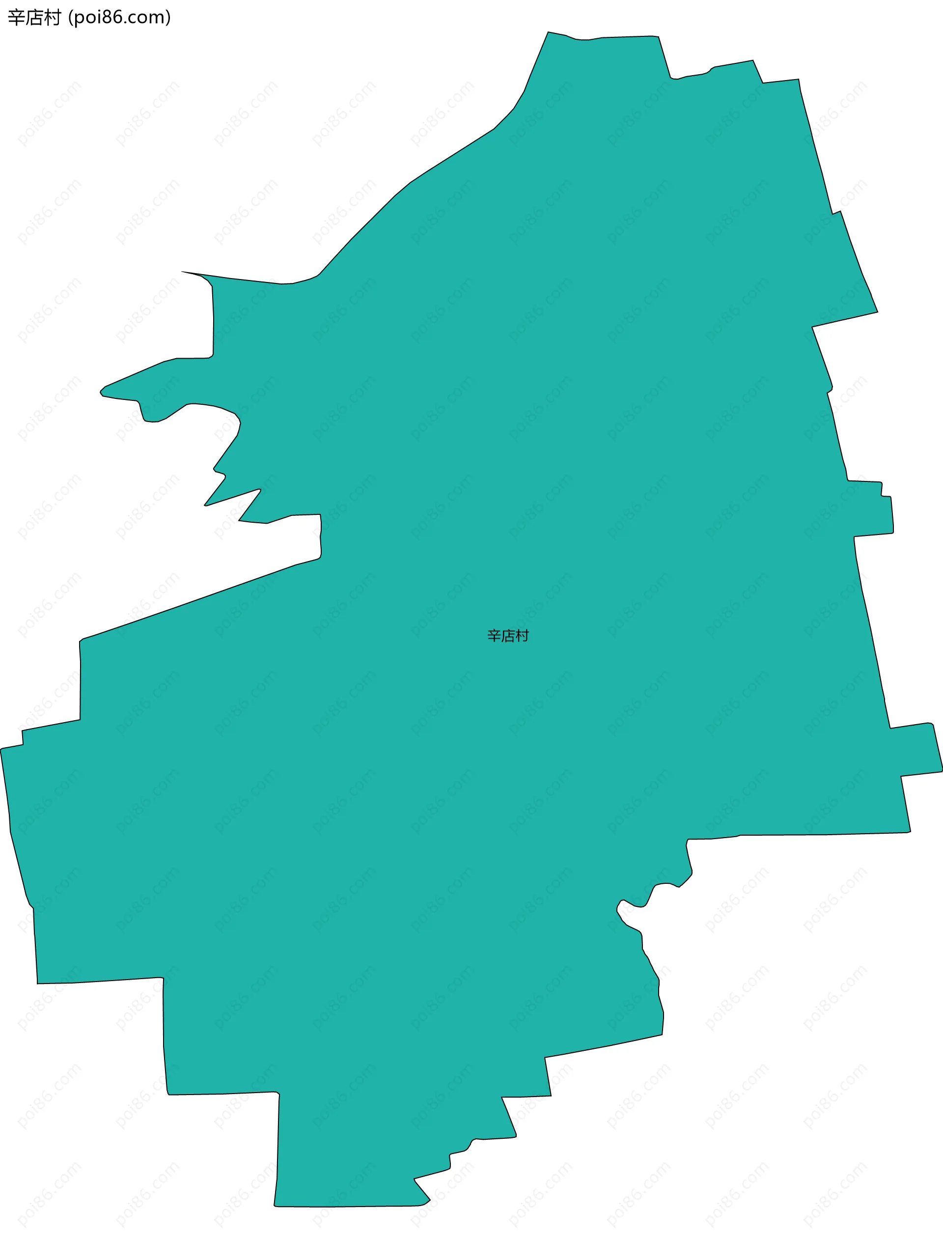 辛店村边界地图