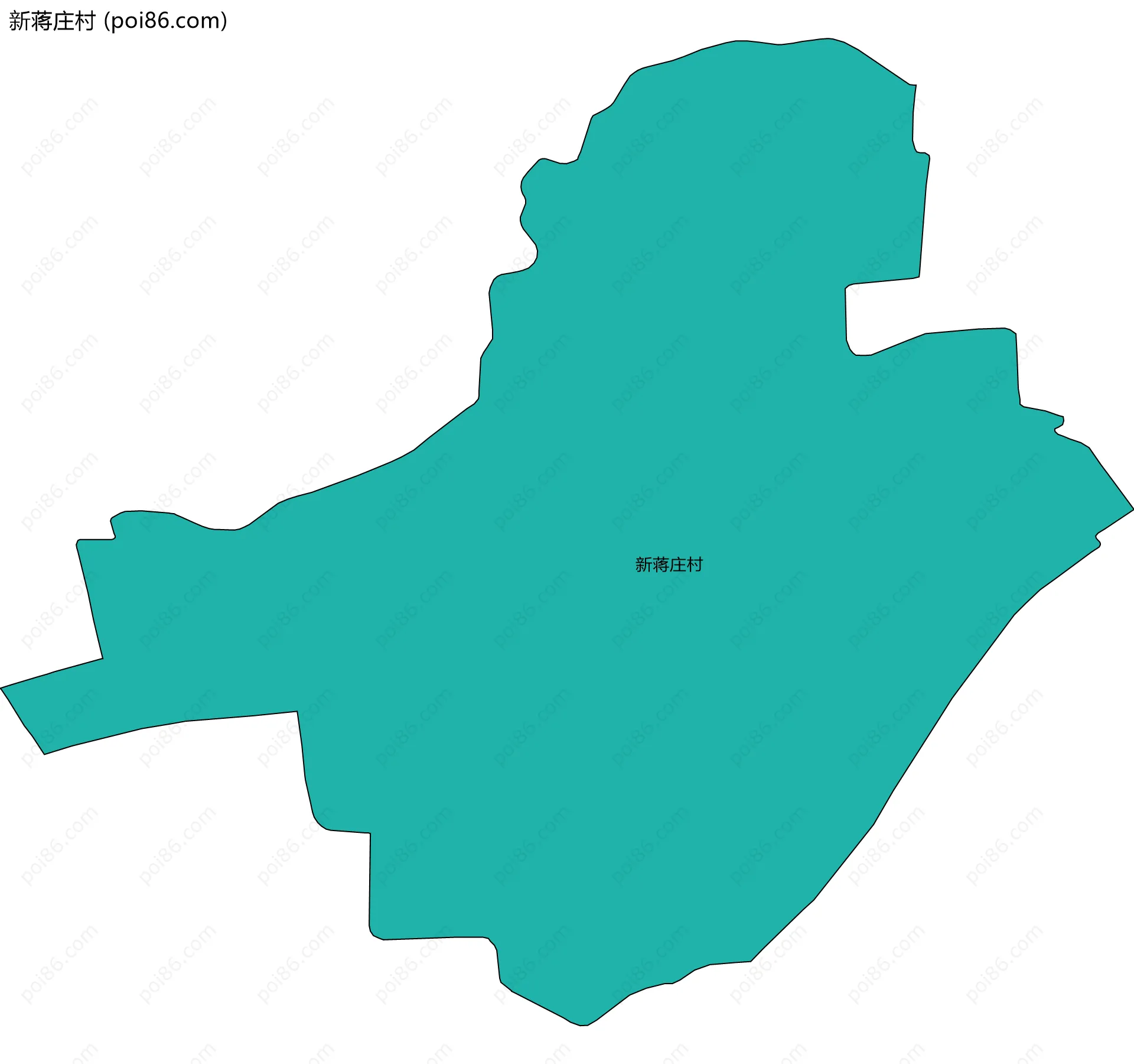 新蒋庄村边界地图