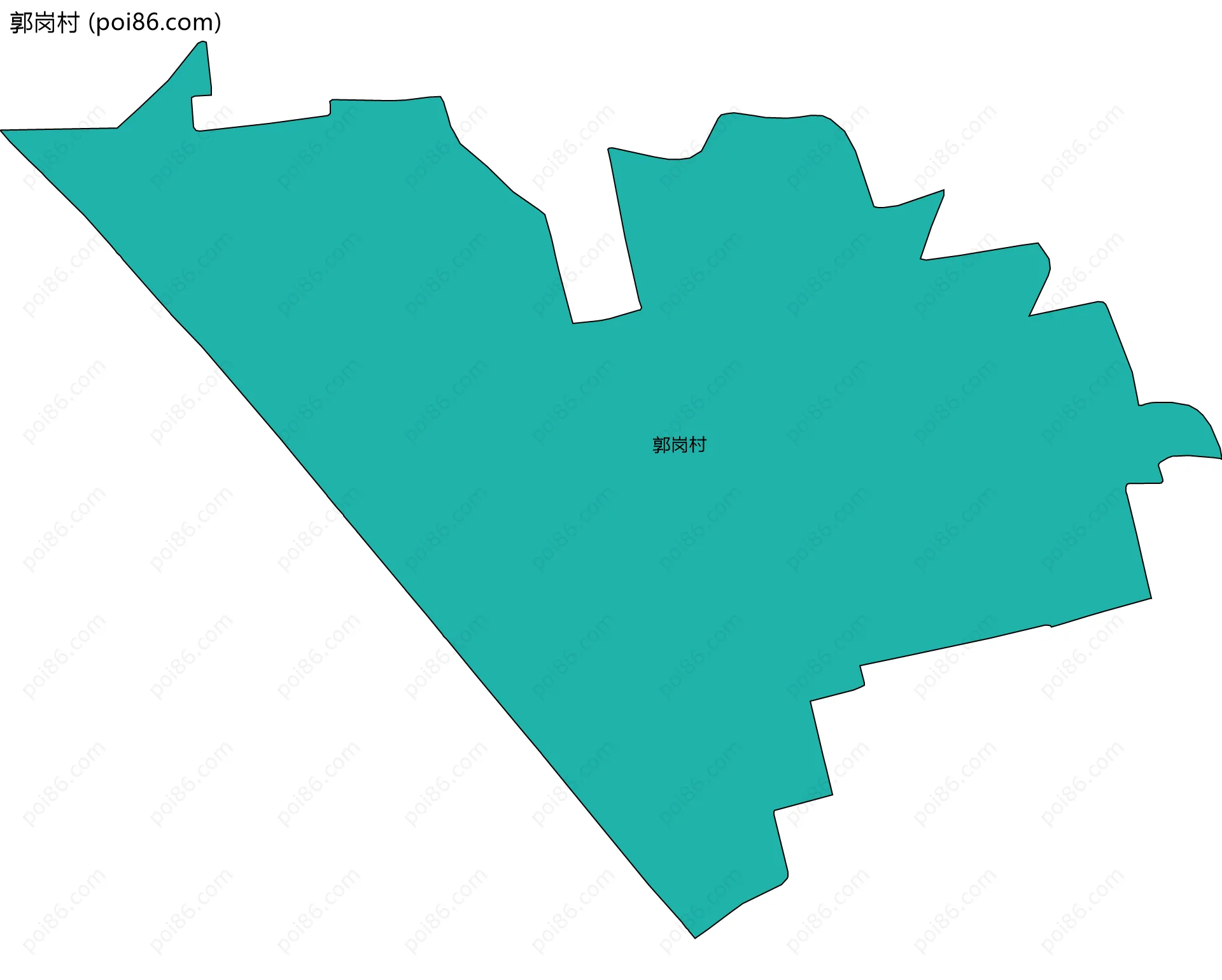 郭岗村边界地图