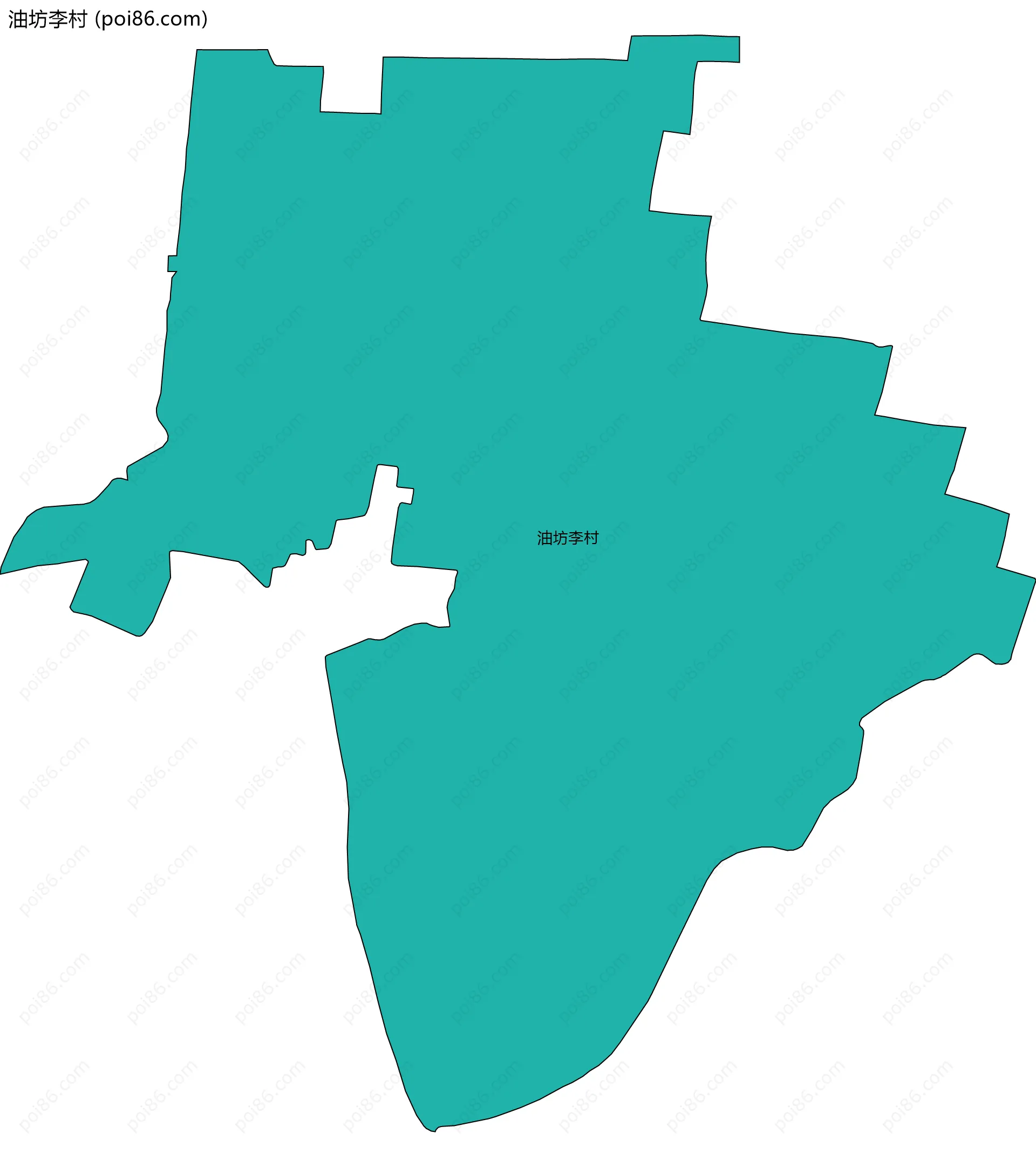 油坊李村边界地图