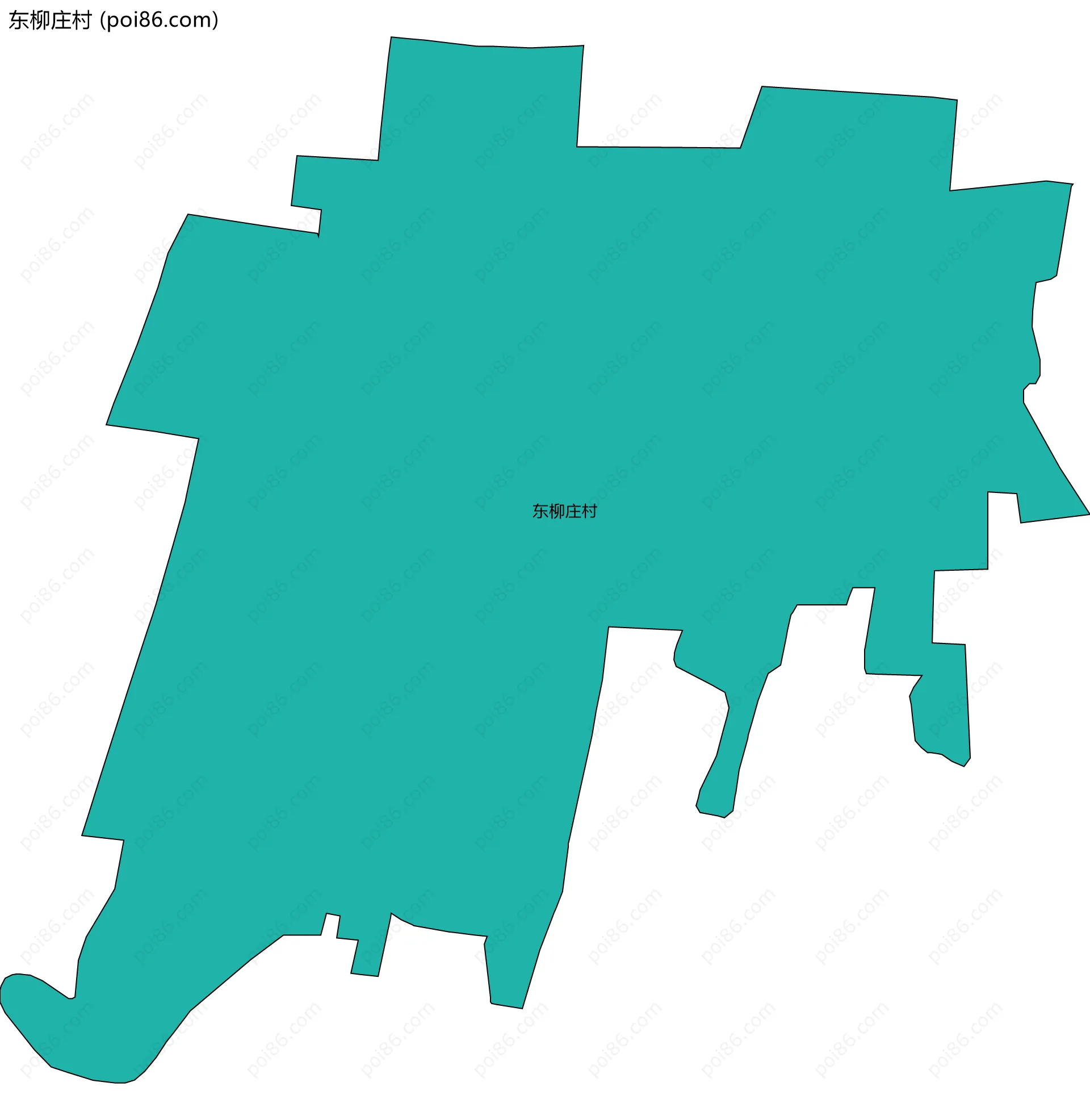 东柳庄村边界地图