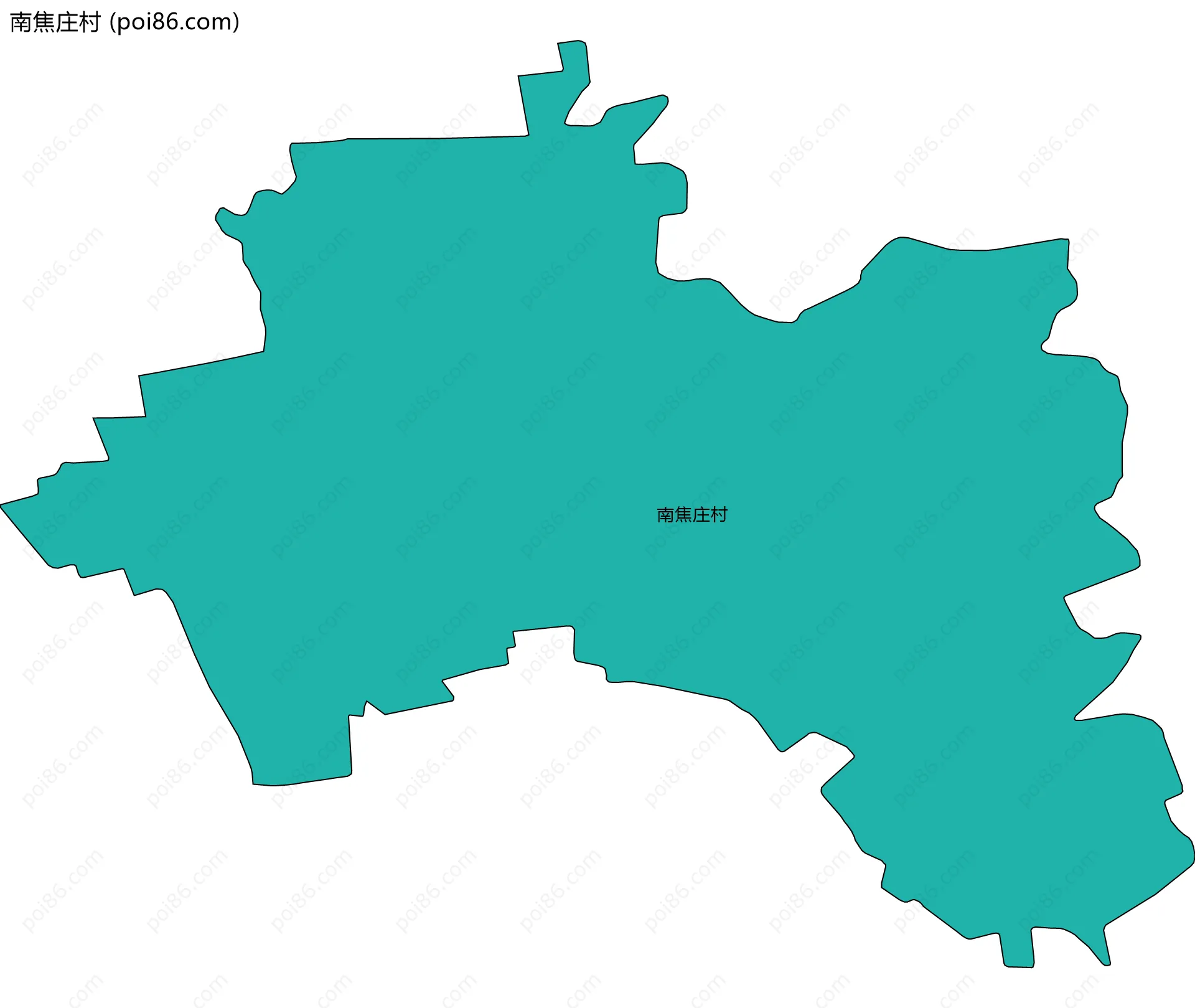 南焦庄村边界地图