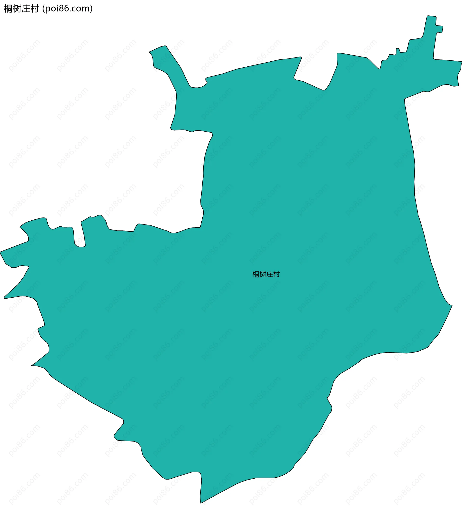 桐树庄村边界地图