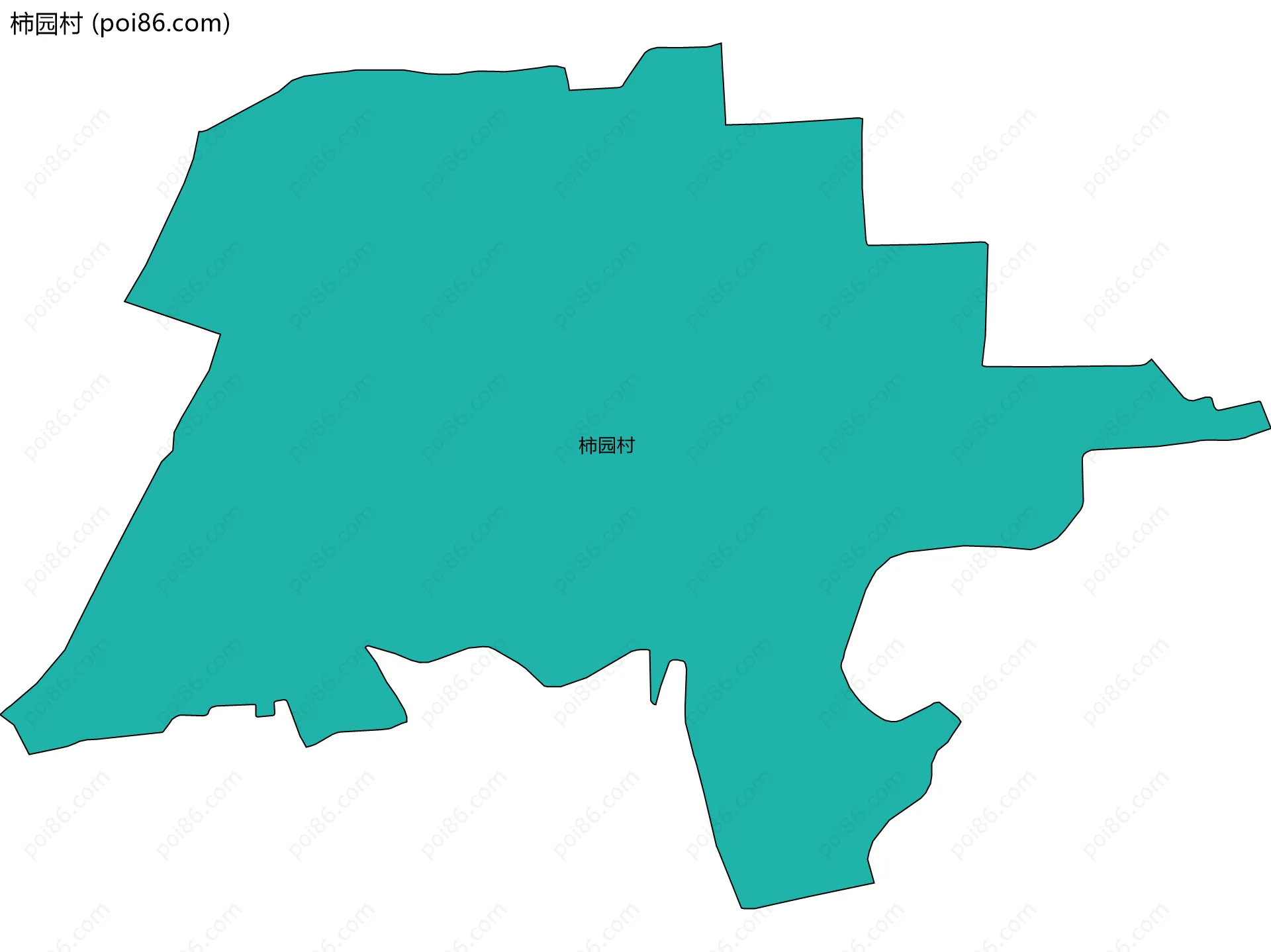 柿园村边界地图