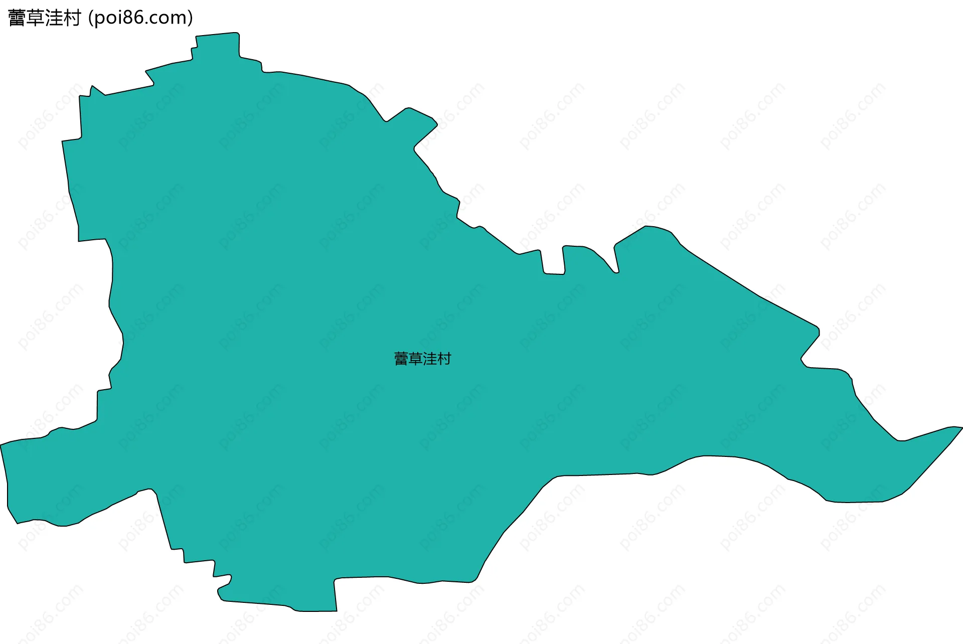 蕾草洼村边界地图