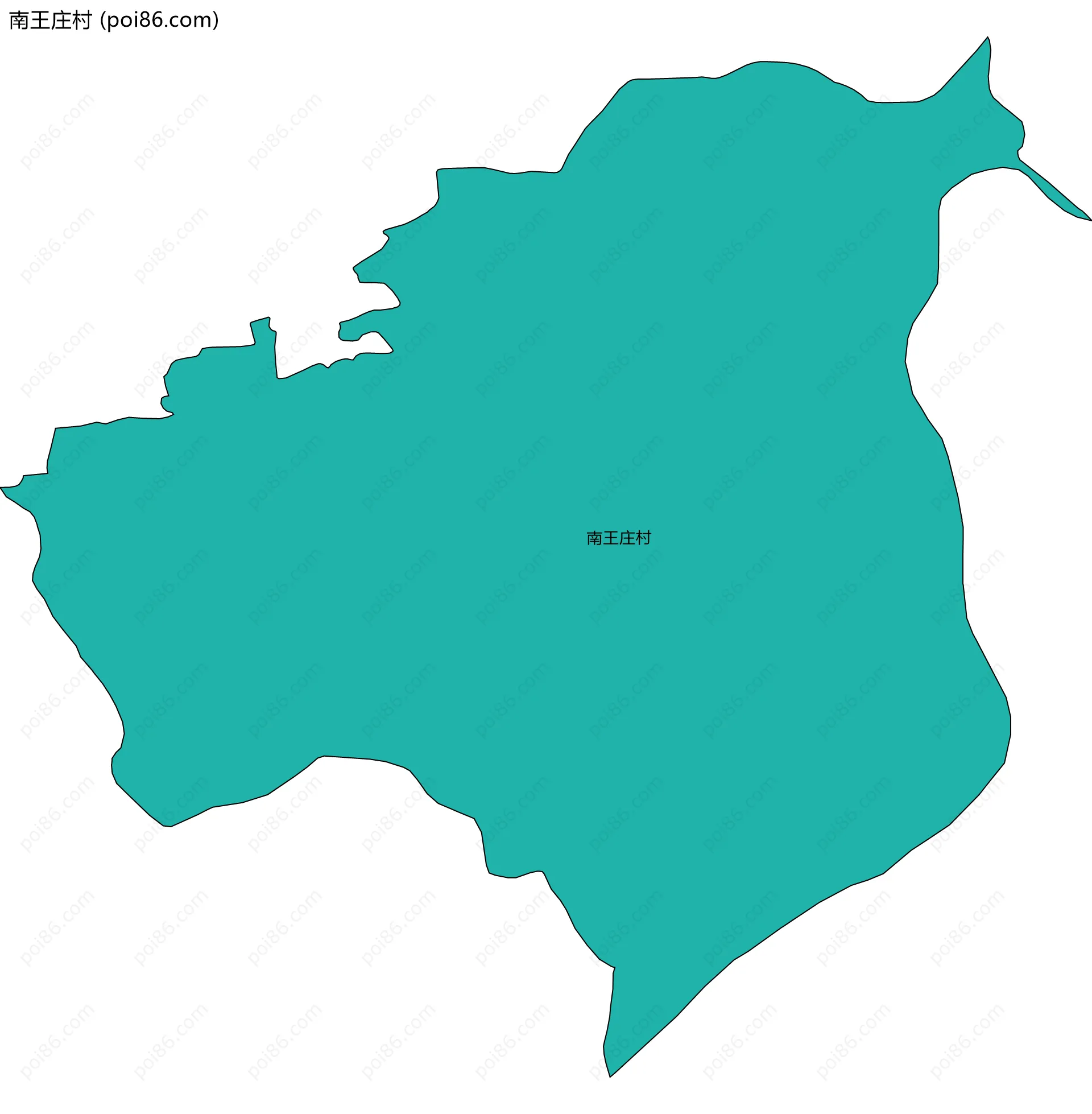 南王庄村边界地图