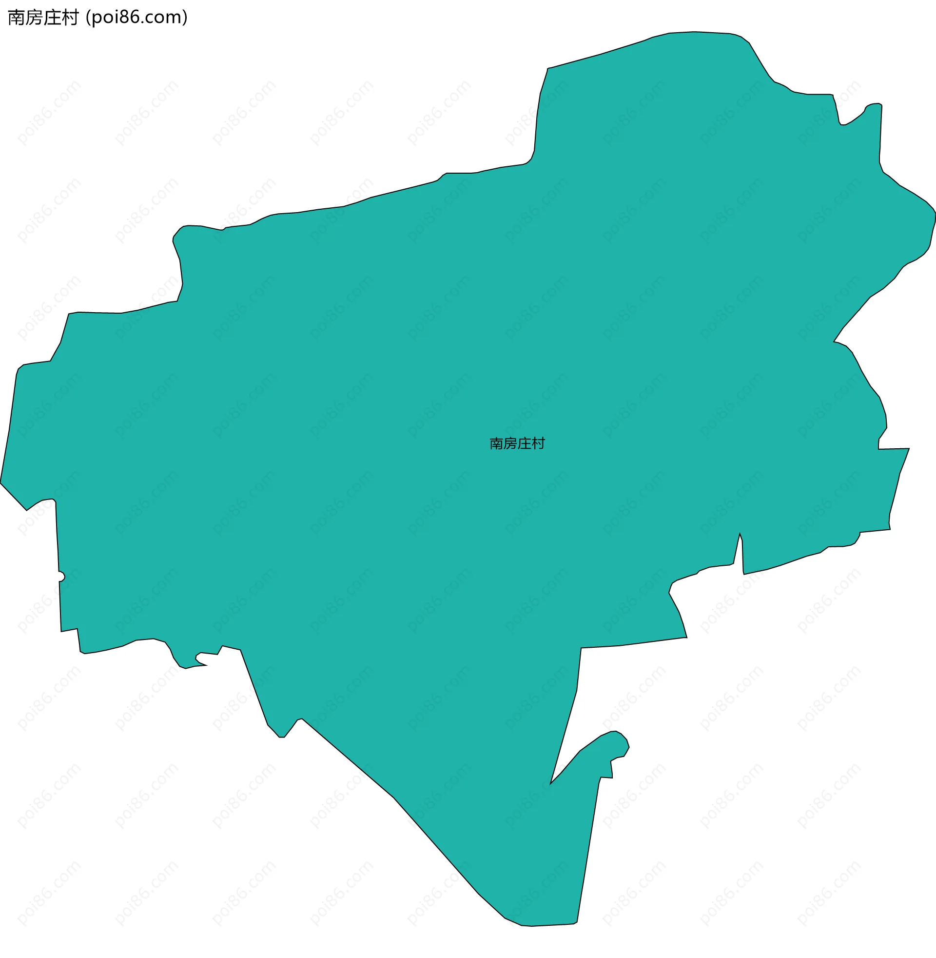 南房庄村边界地图