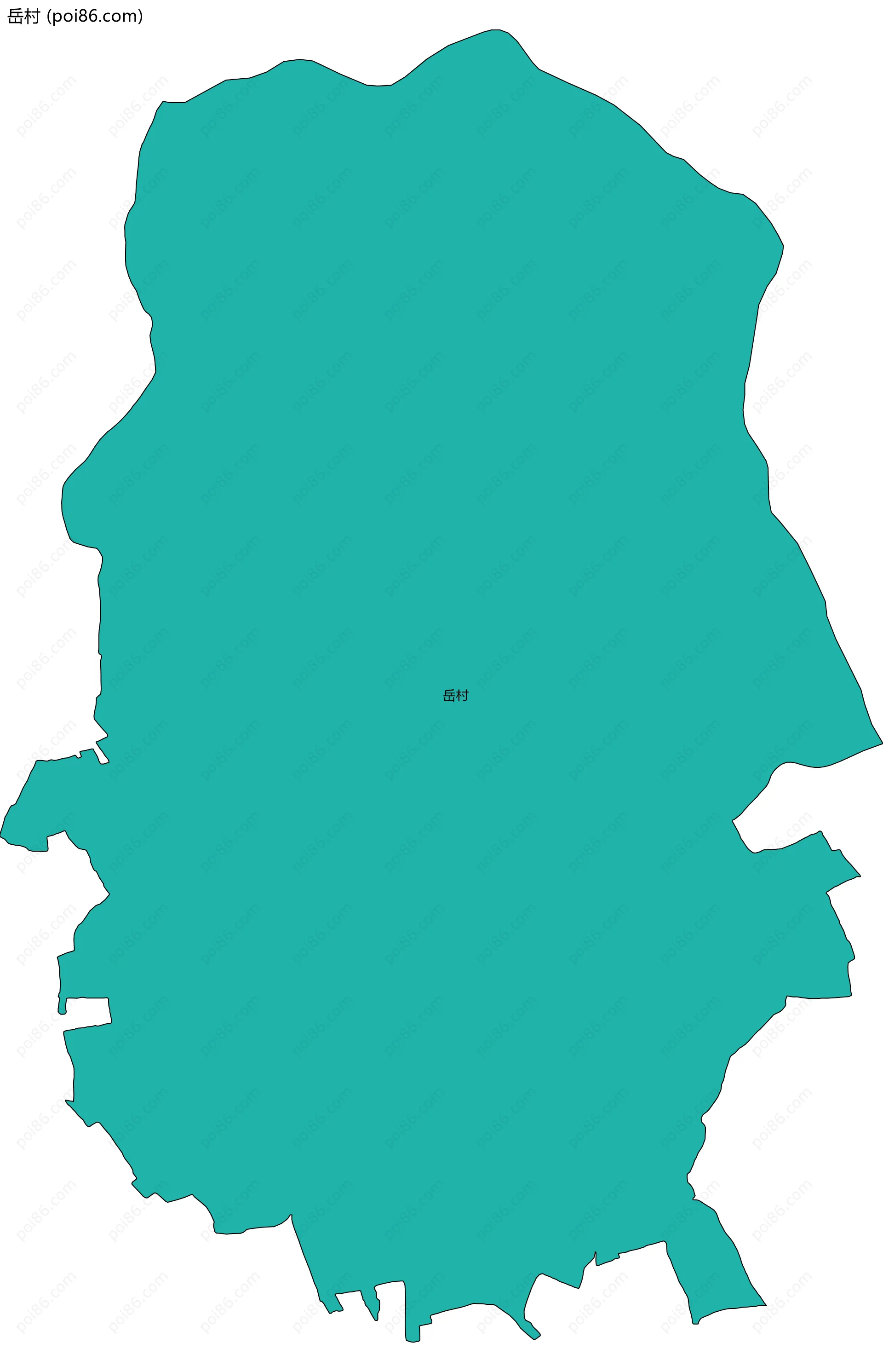 岳村边界地图