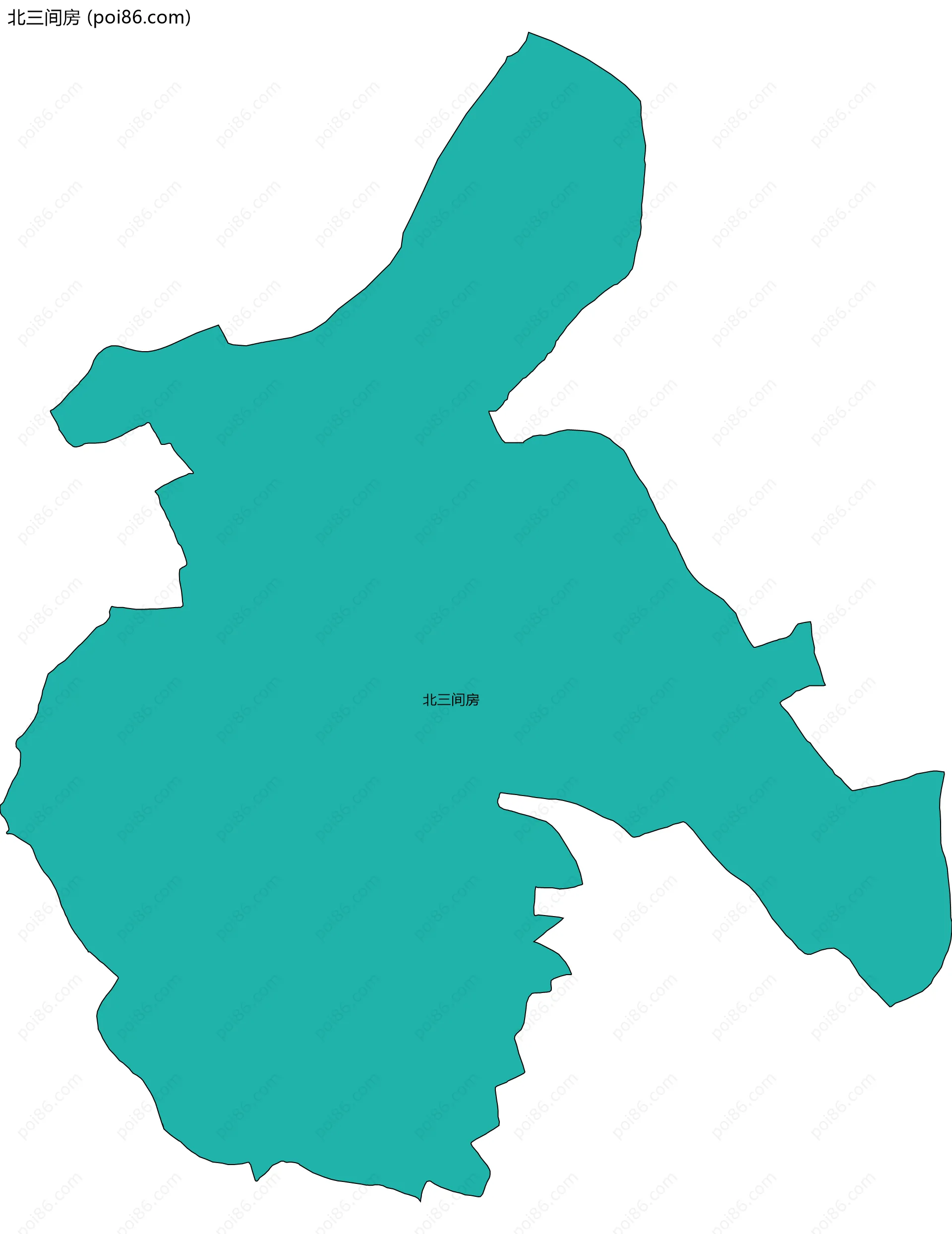 北三间房边界地图