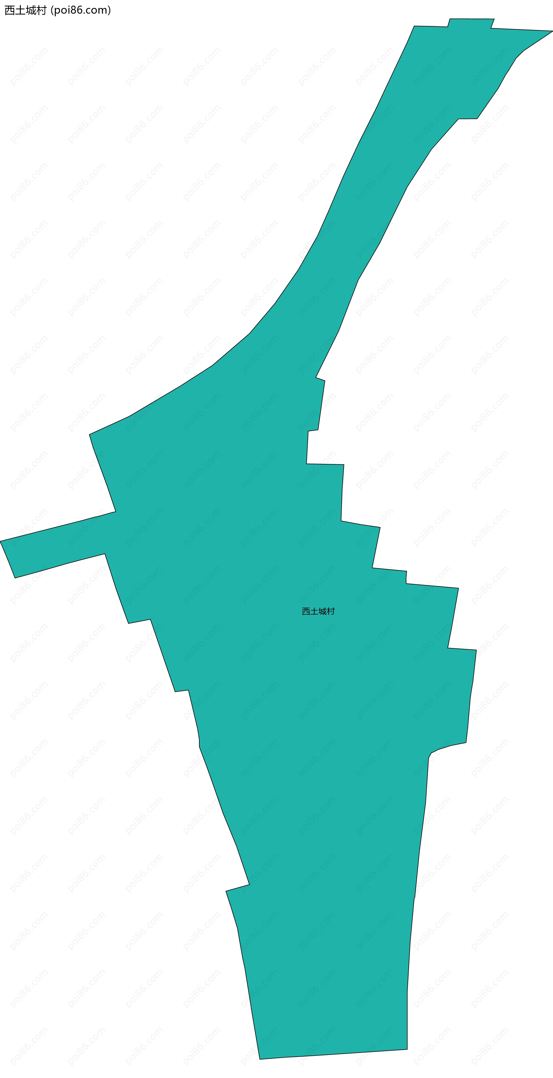 西土城村边界地图