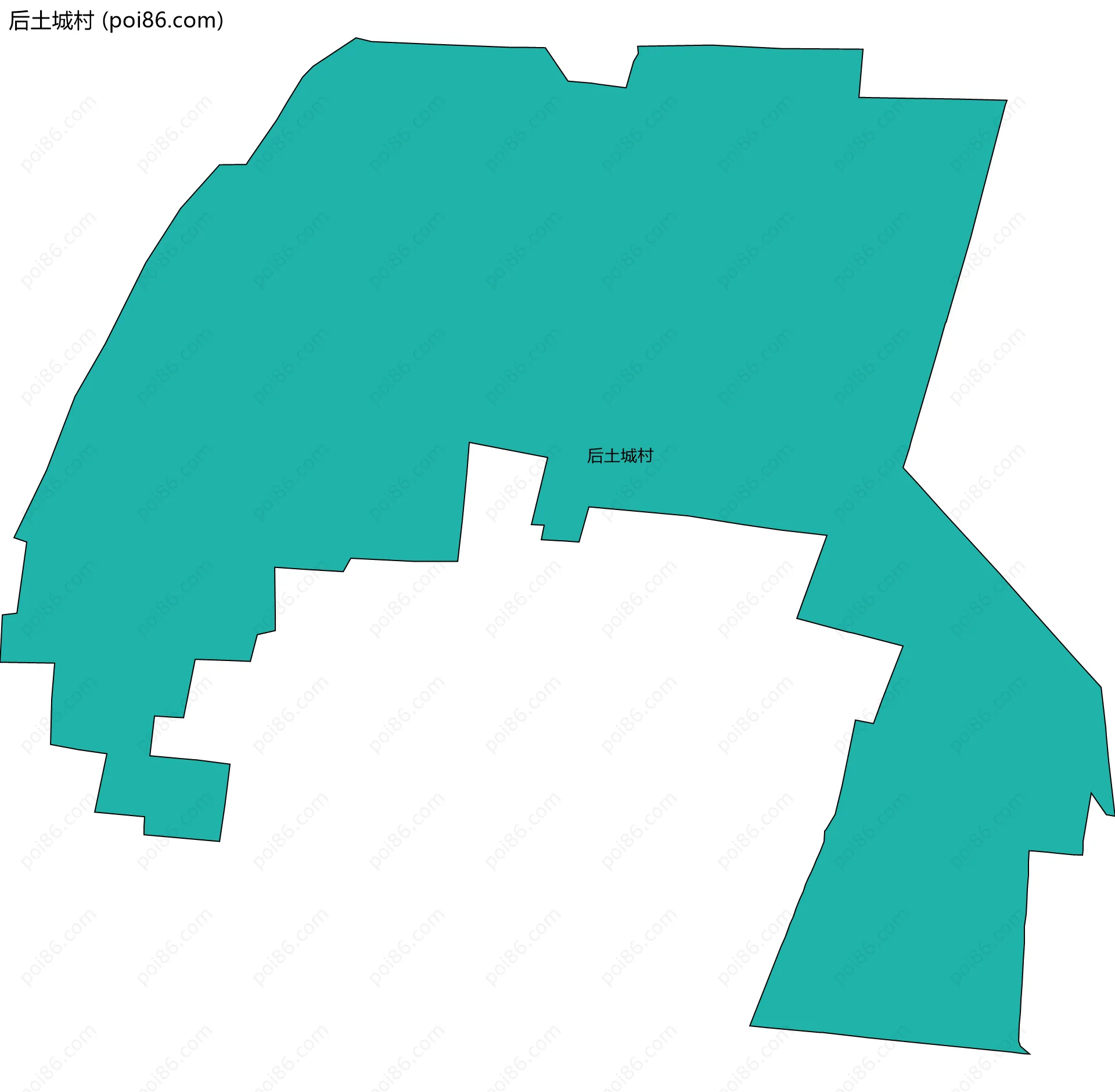 后土城村边界地图