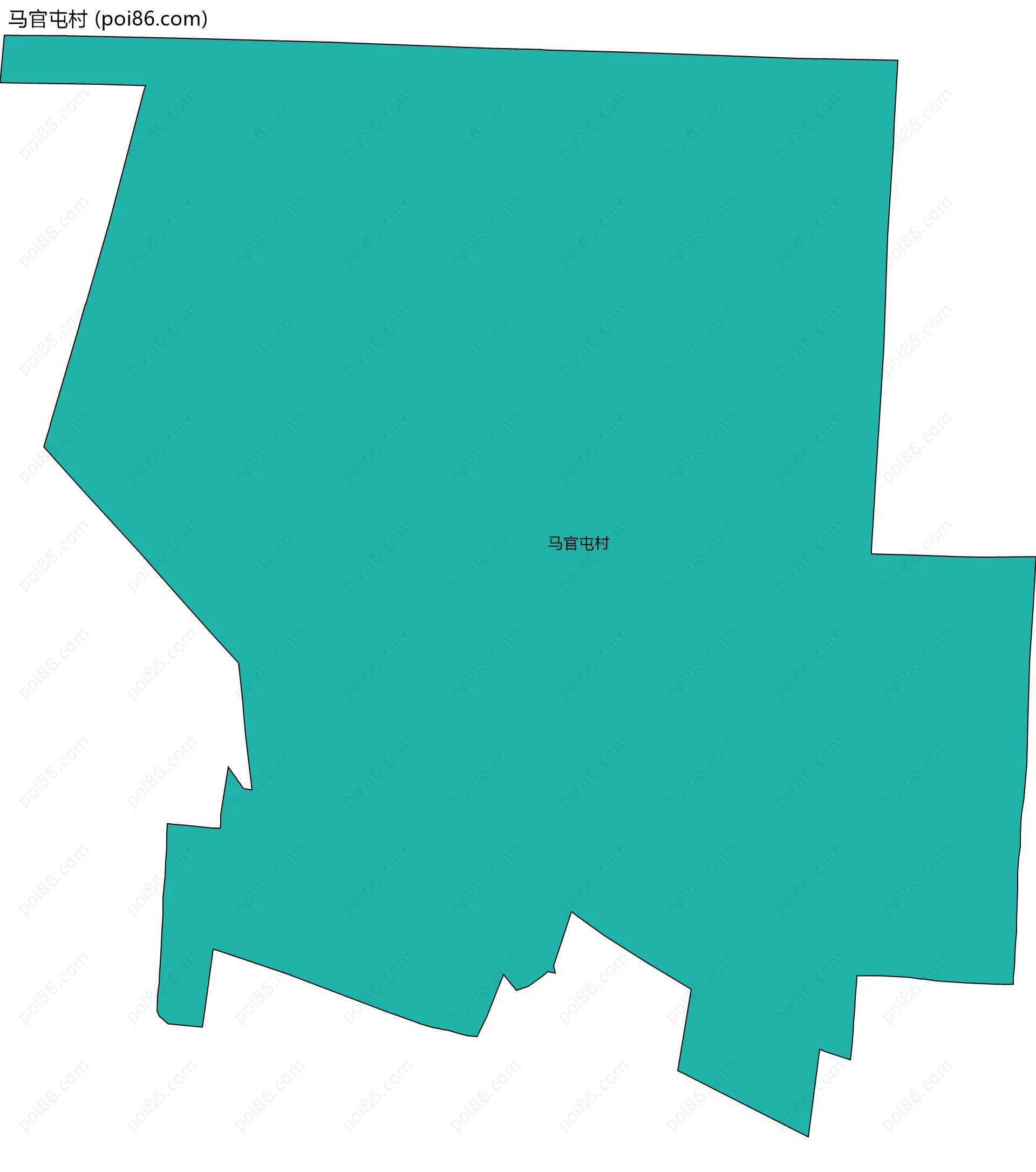 马官屯村边界地图