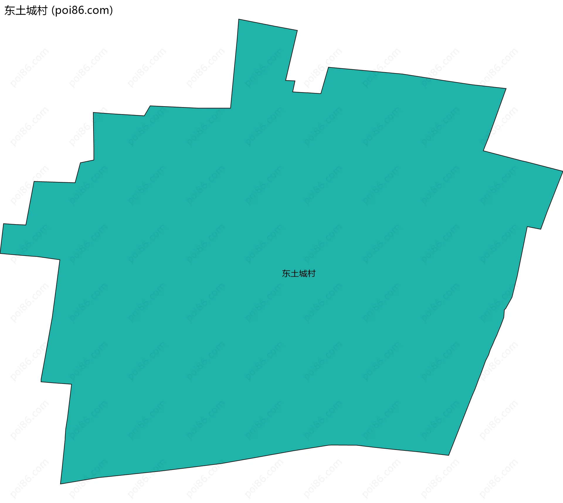 东土城村边界地图