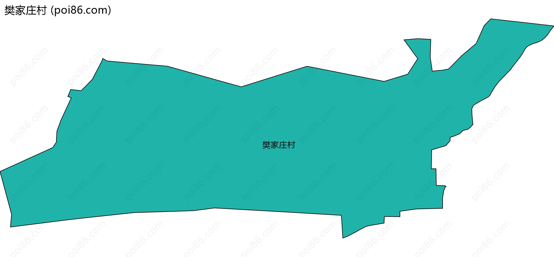樊家庄村边界地图