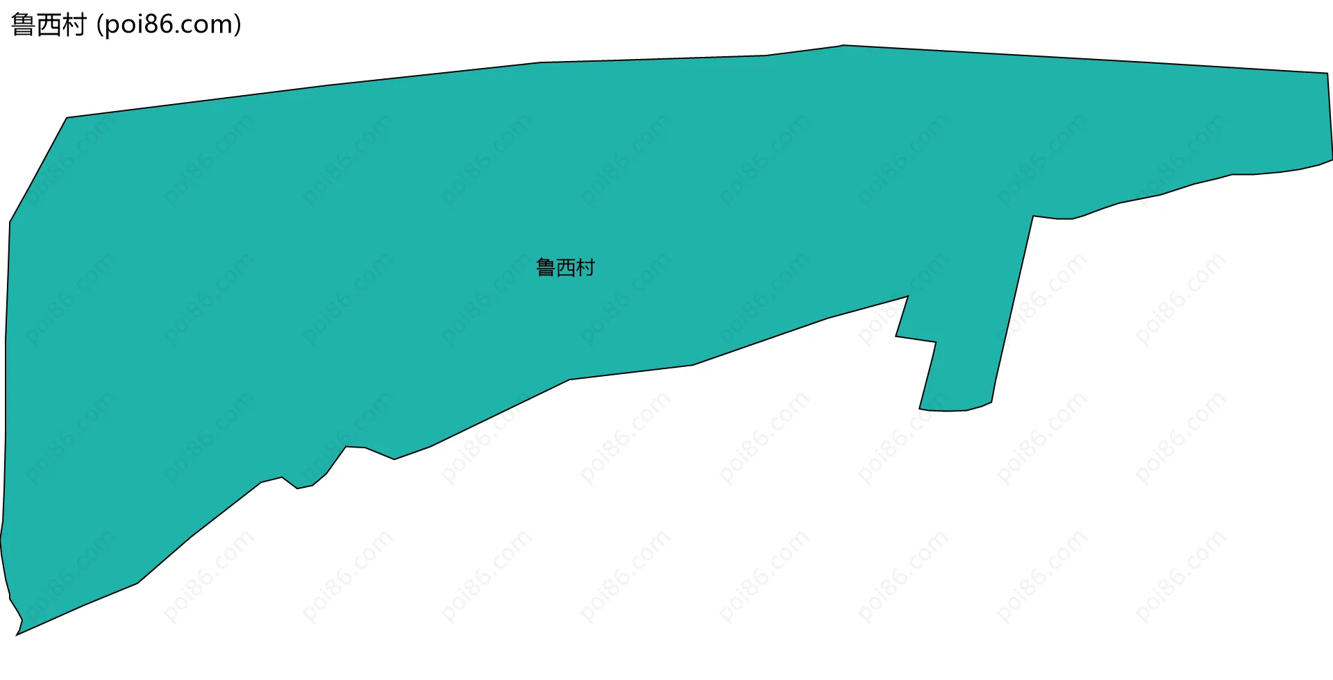 鲁西村边界地图
