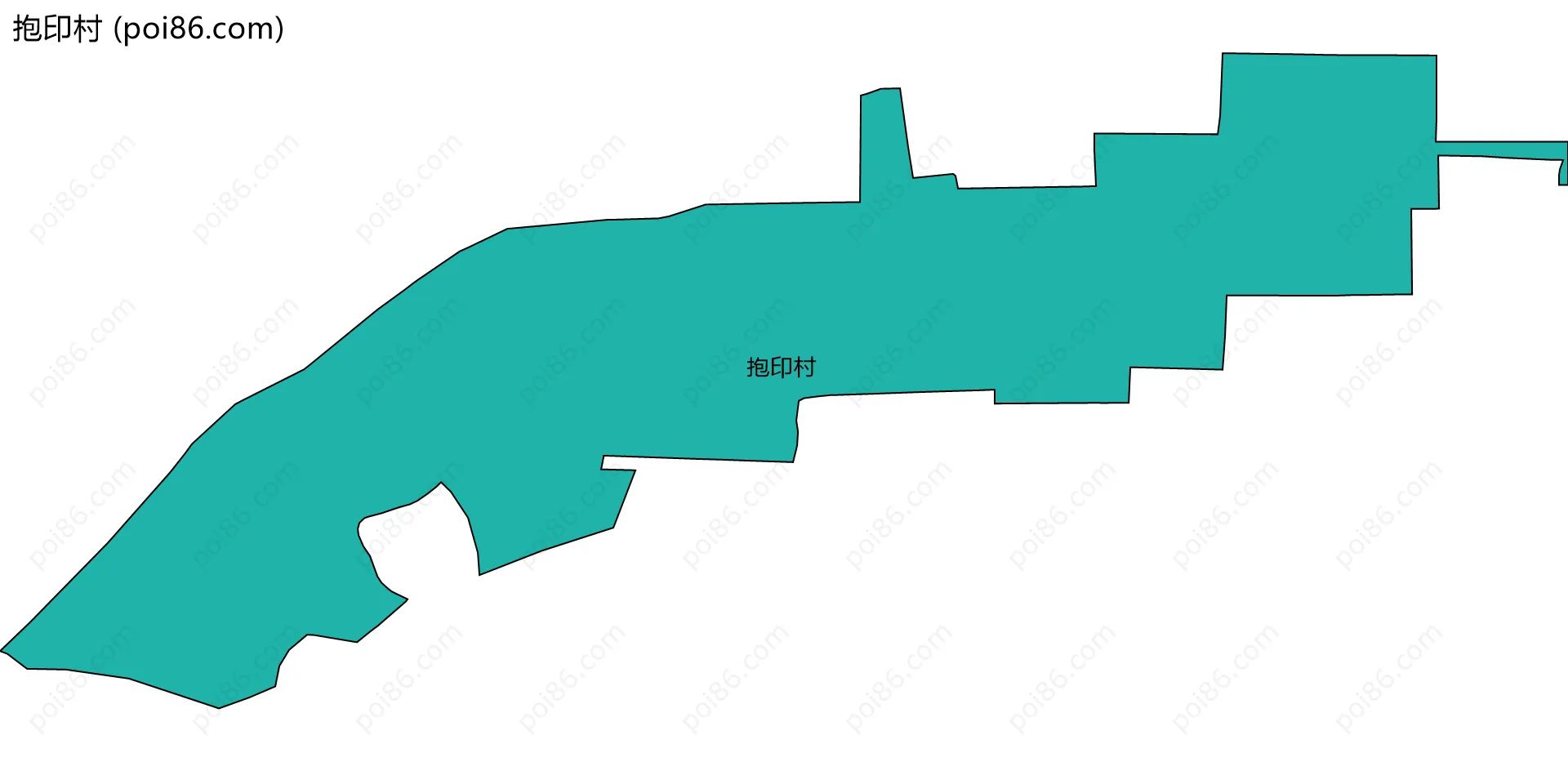 抱印村边界地图