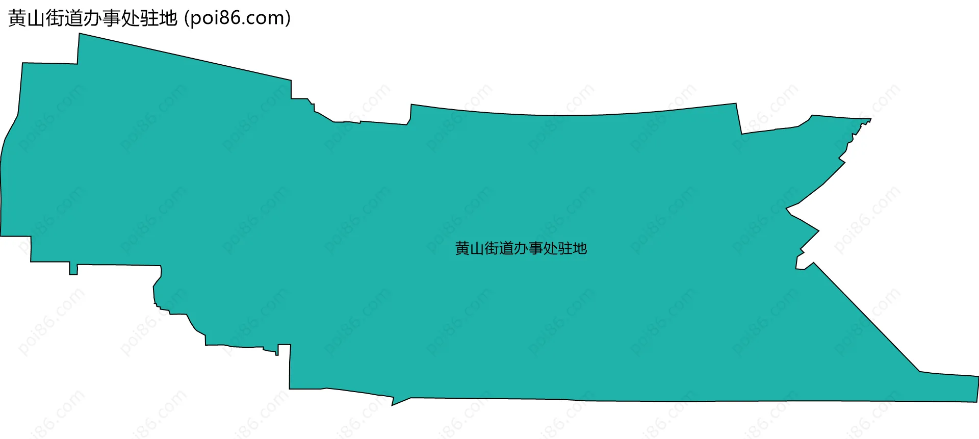 黄山街道办事处驻地边界地图