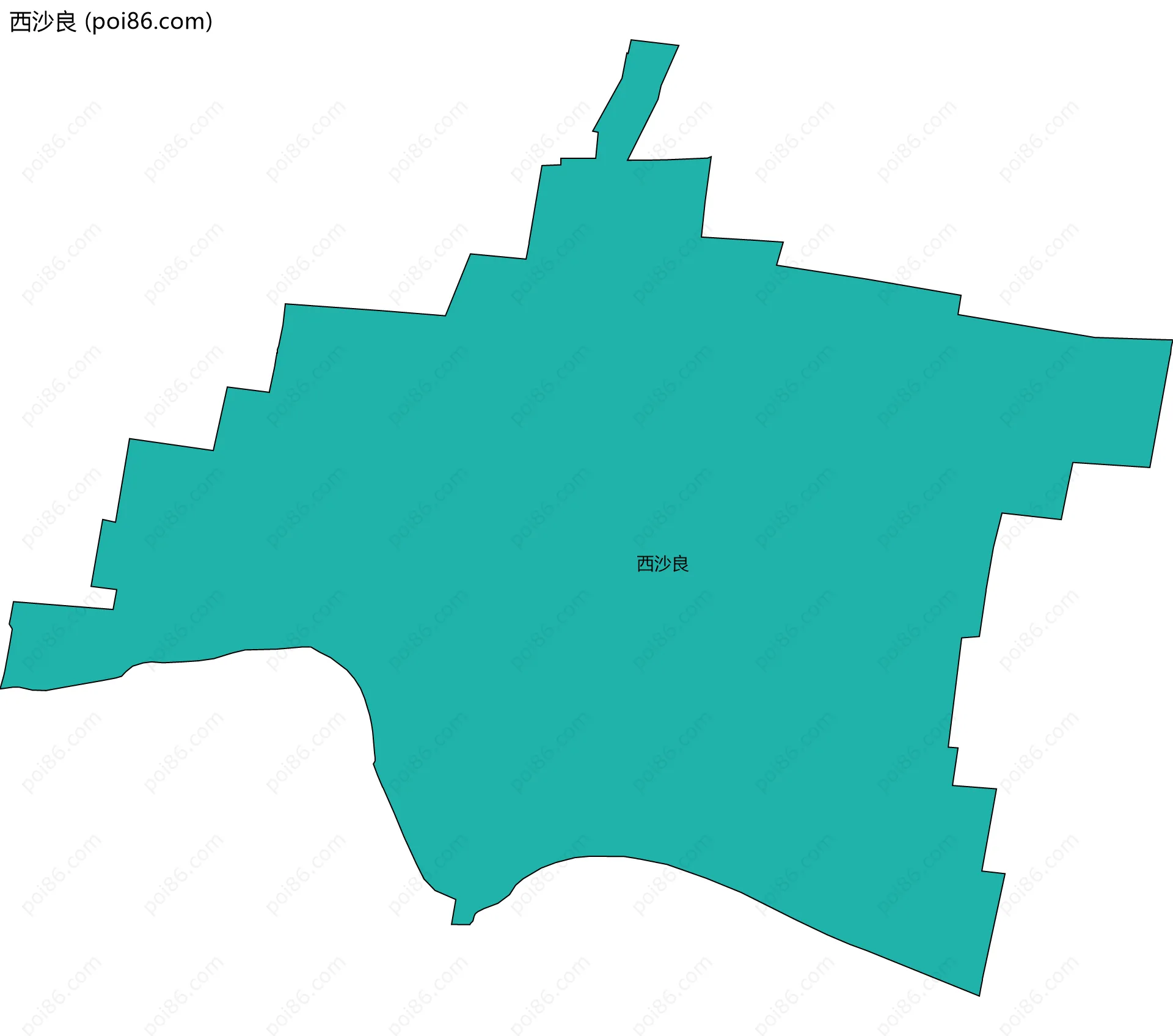 西沙良边界地图