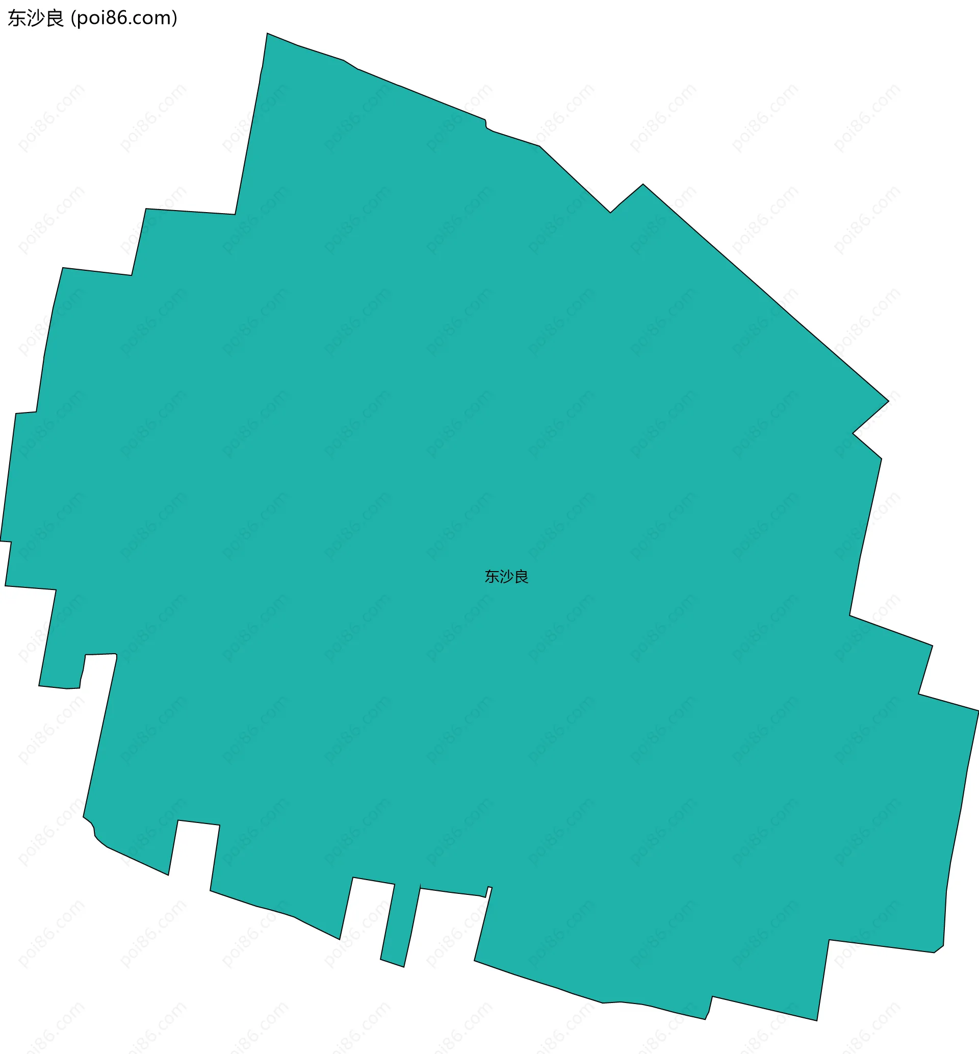 东沙良边界地图