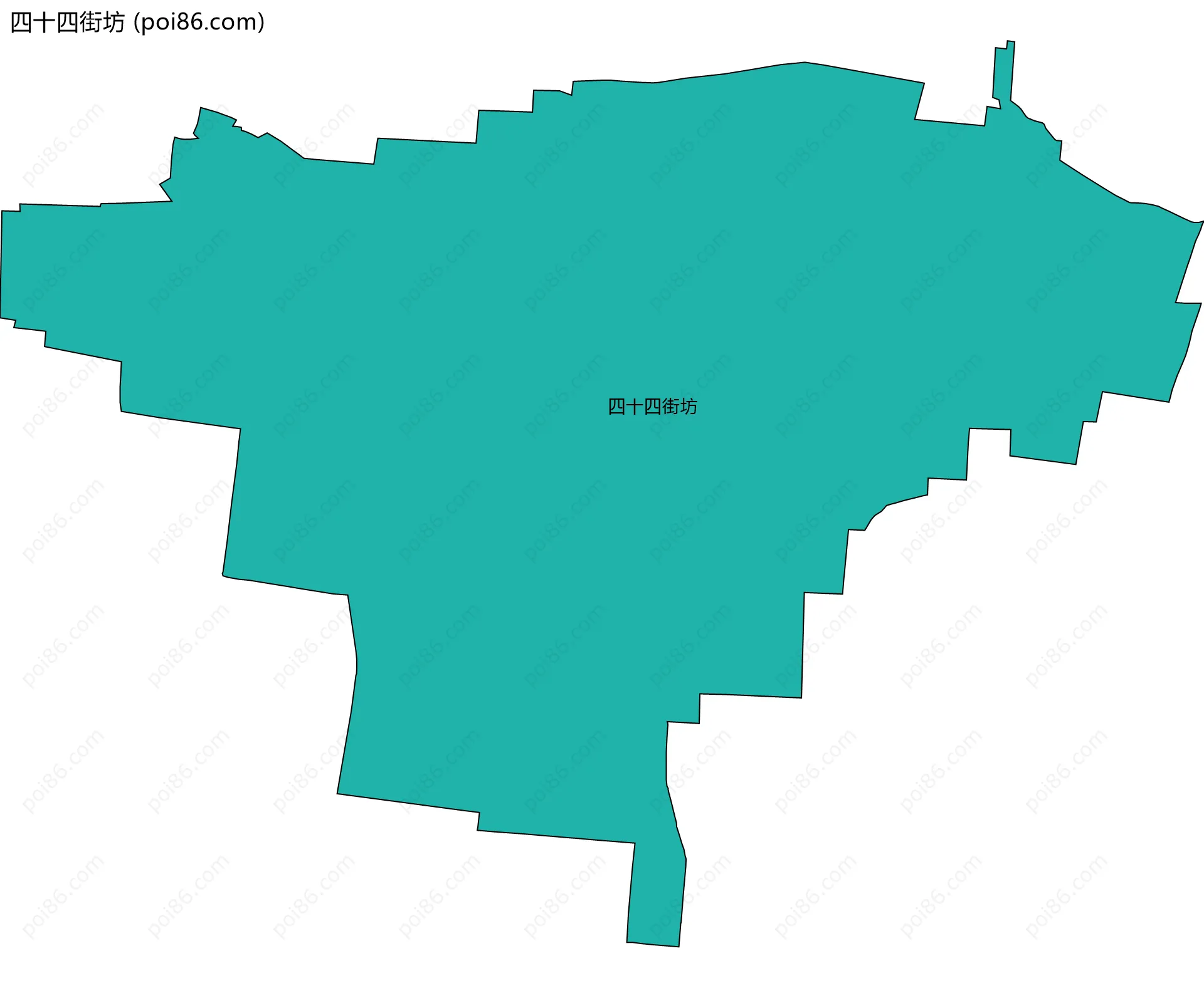 四十四街坊边界地图