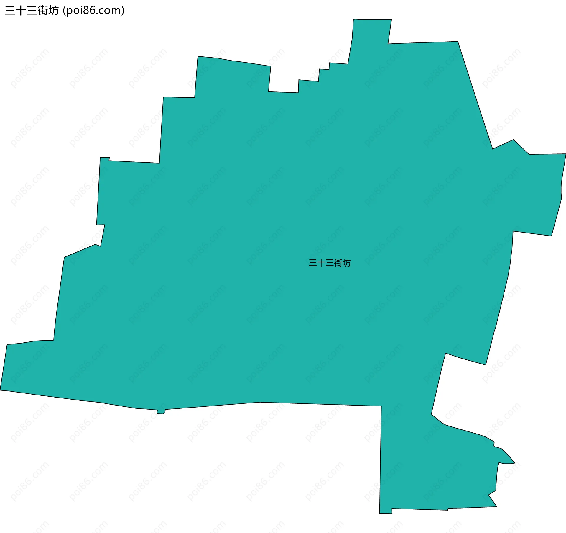 三十三街坊边界地图