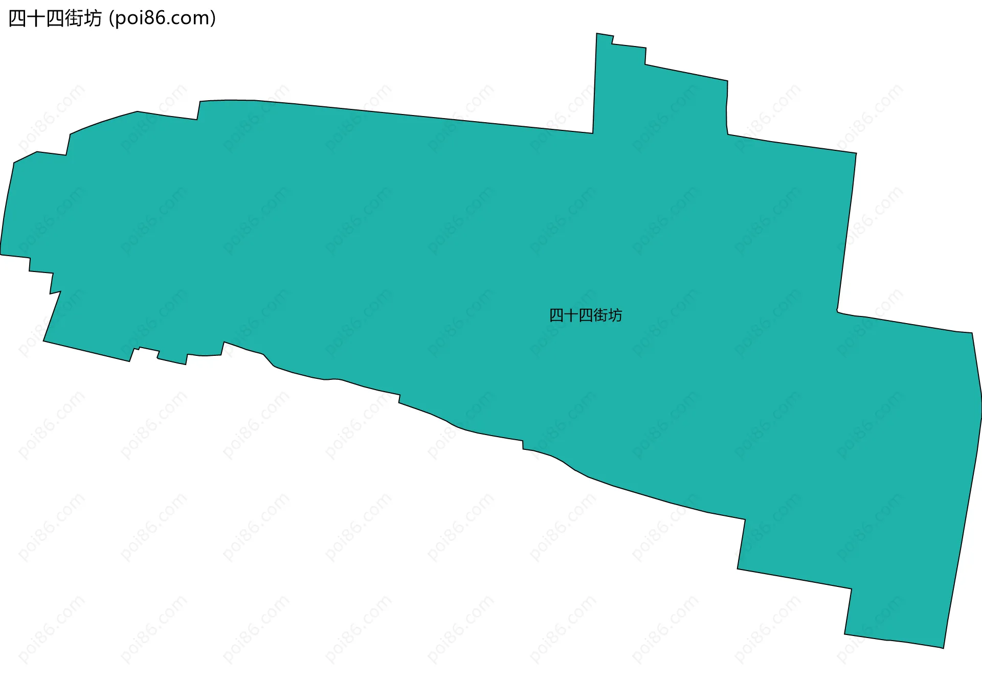 四十四街坊边界地图