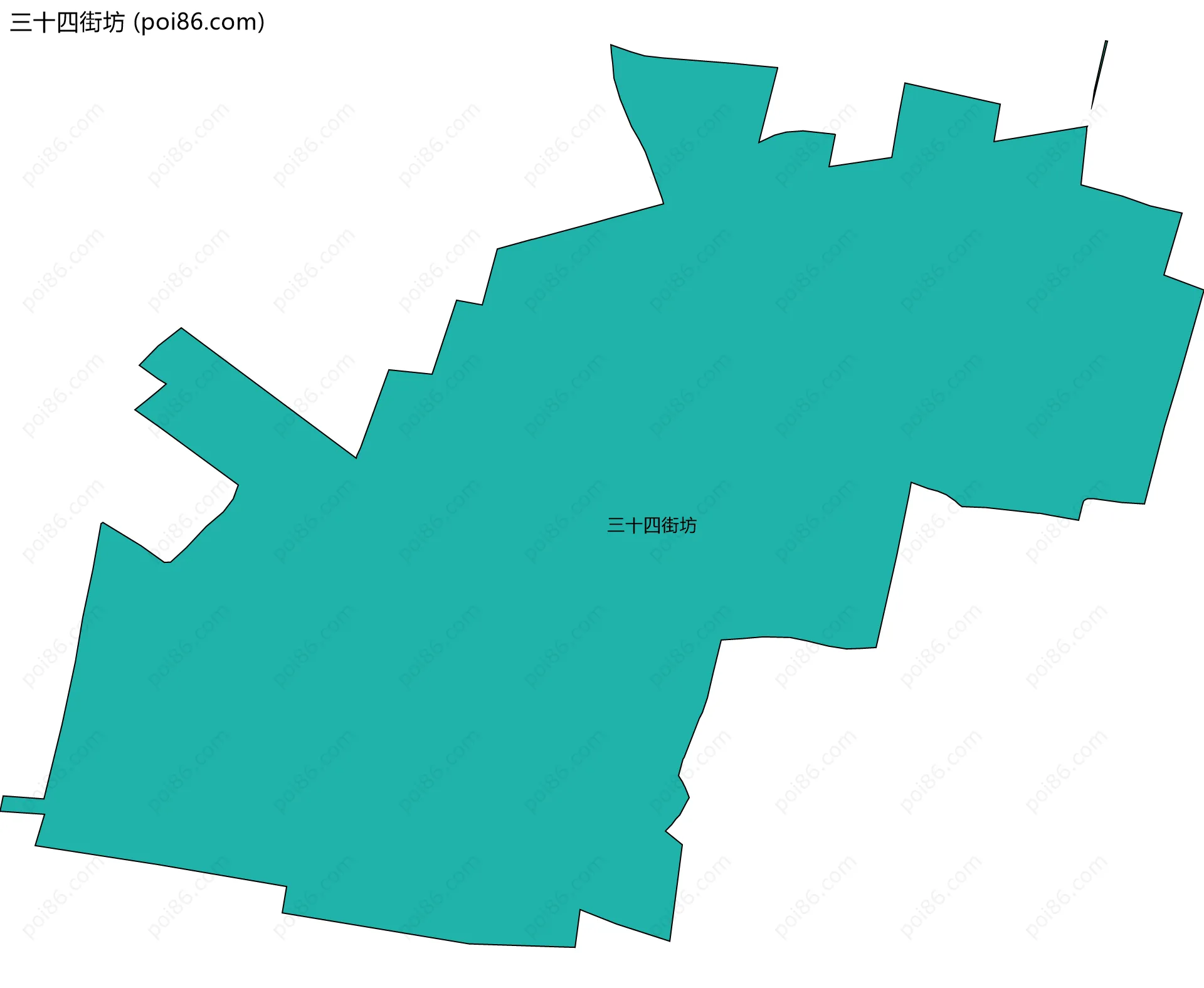 三十四街坊边界地图