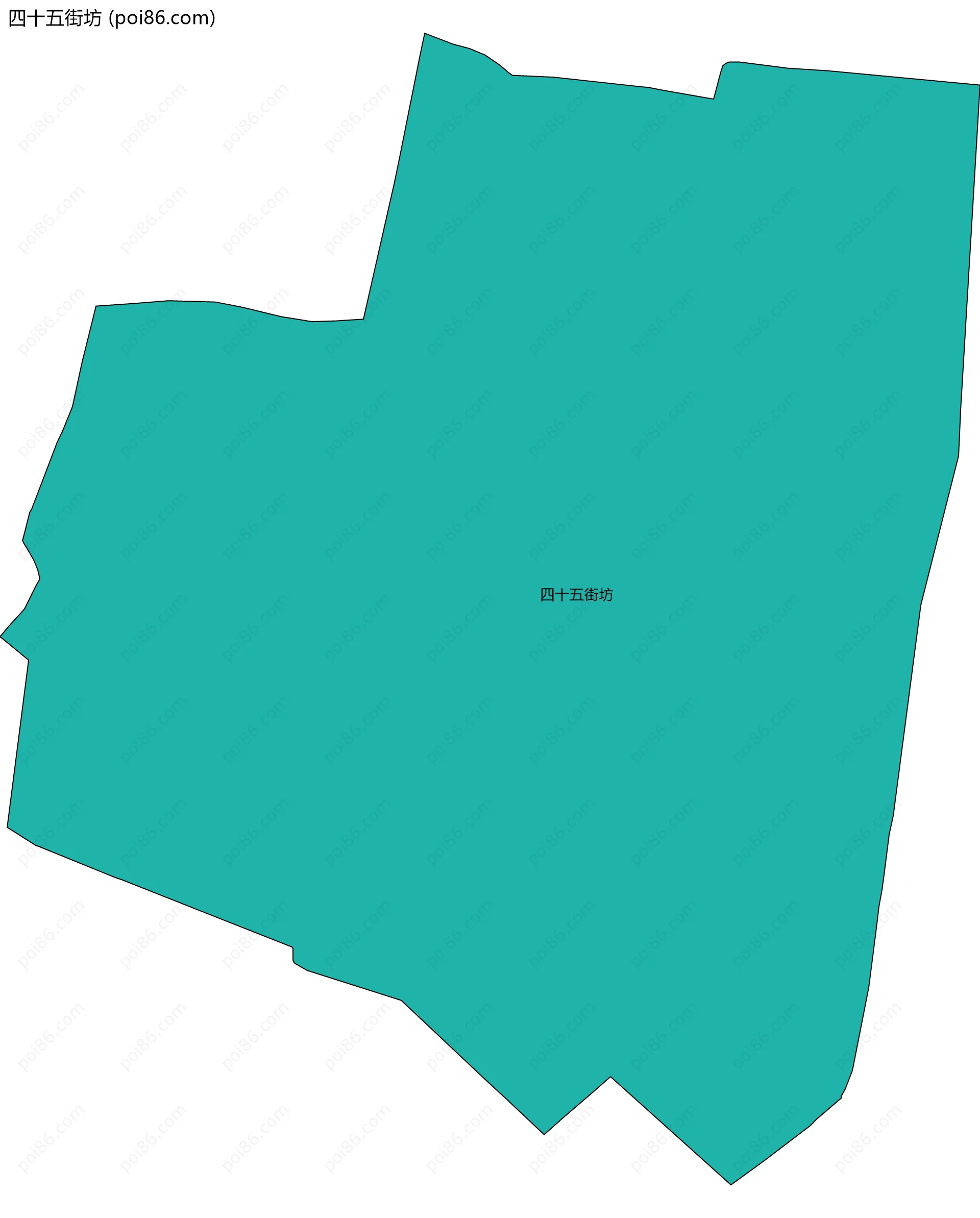 四十五街坊边界地图