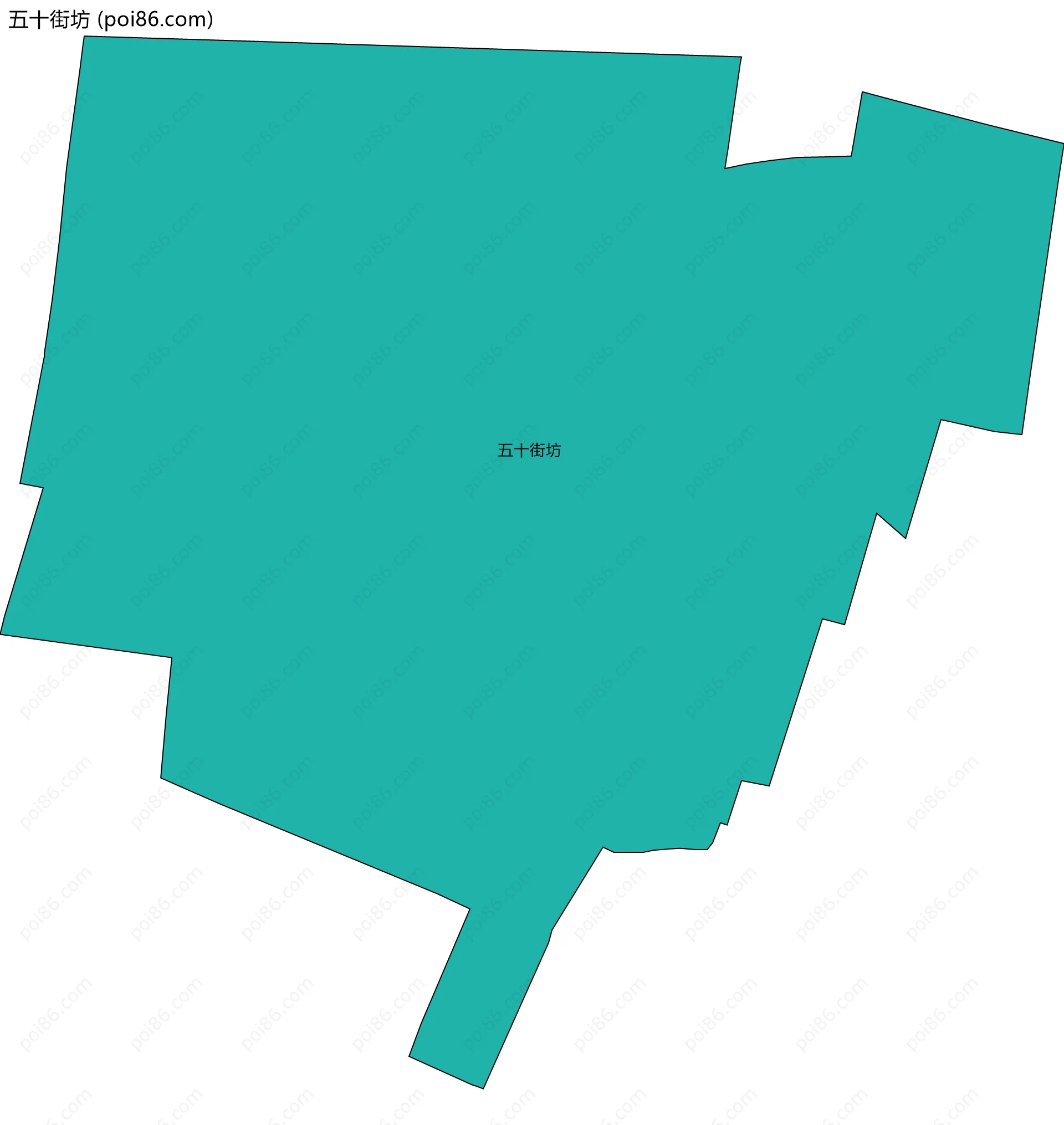 五十街坊边界地图
