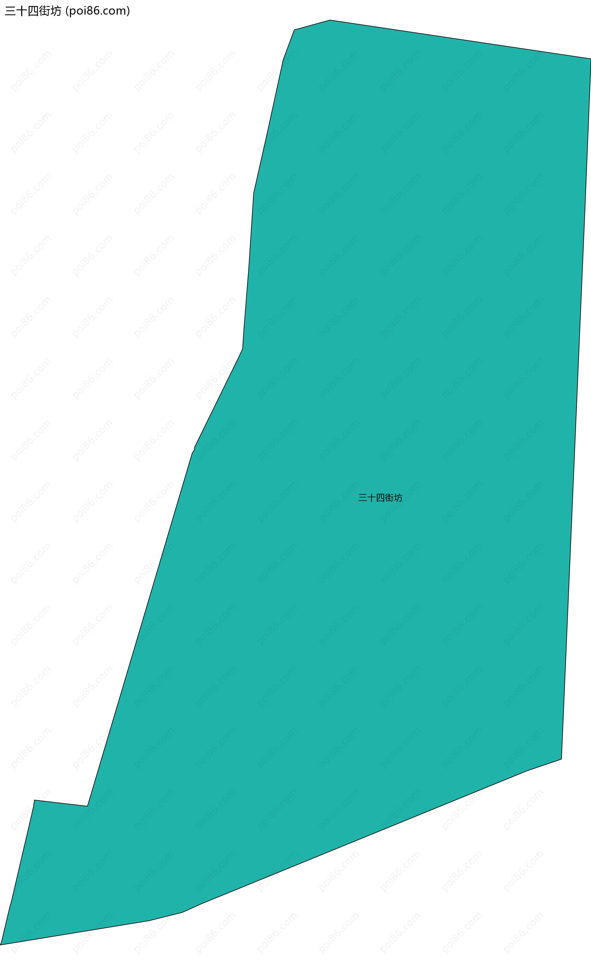 三十四街坊边界地图