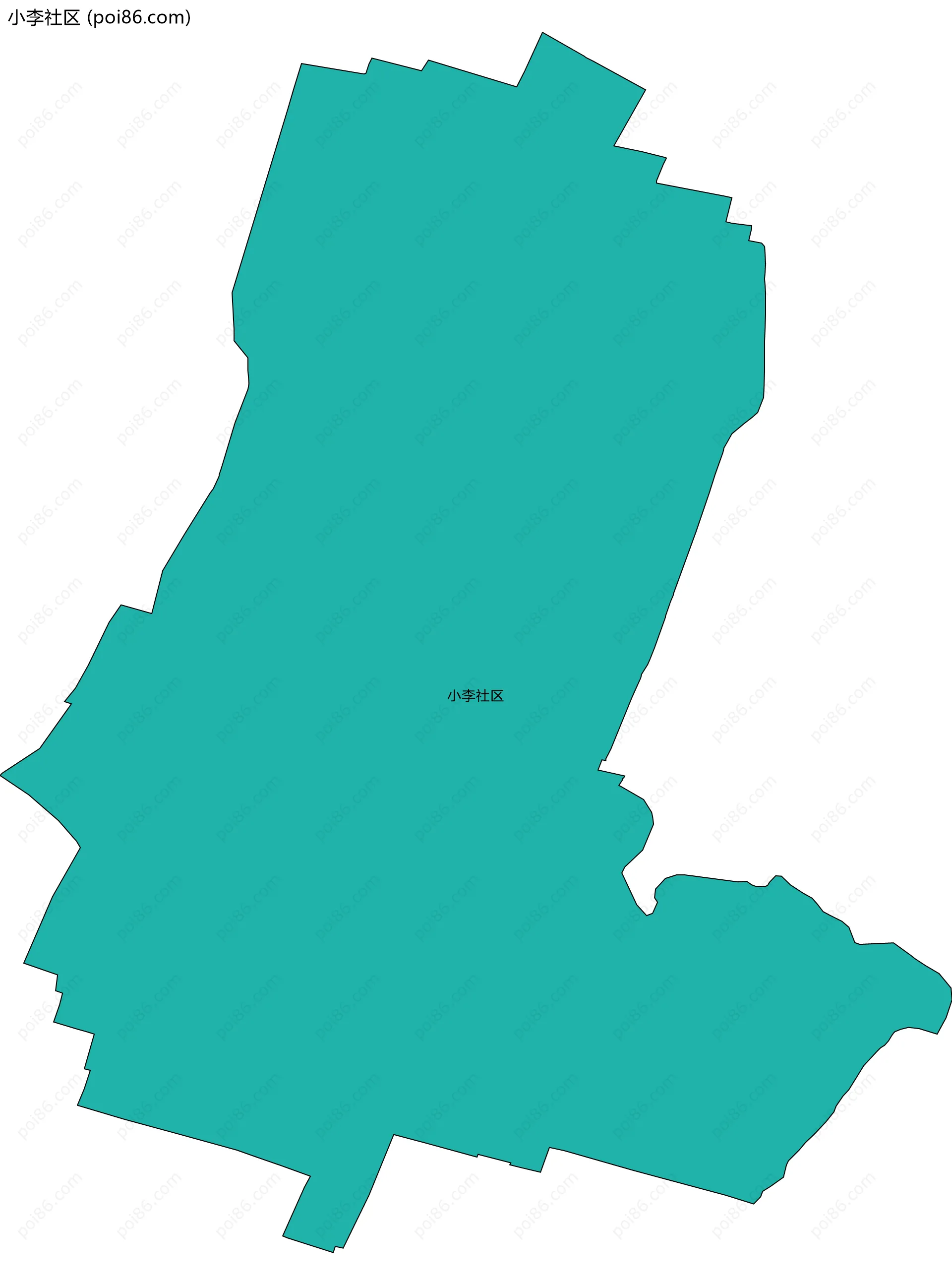 小李社区边界地图