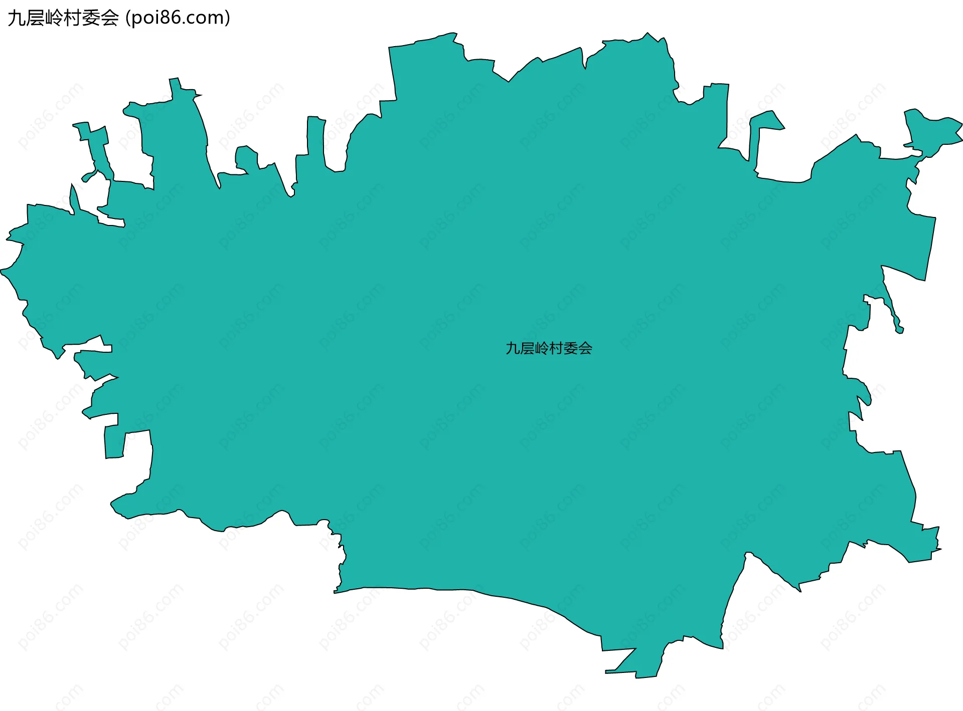 九层岭村委会边界地图