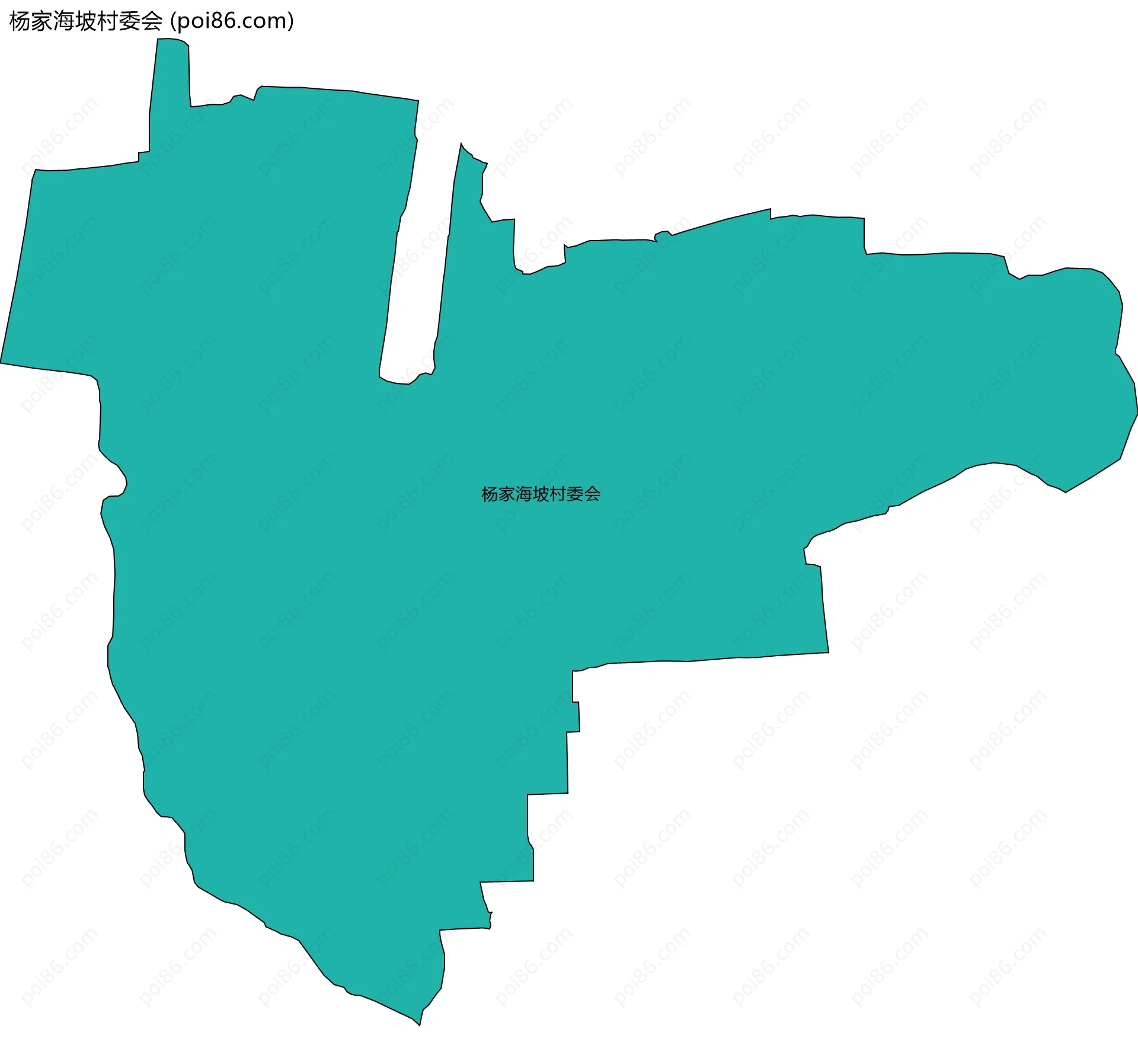 杨家海坡村委会边界地图