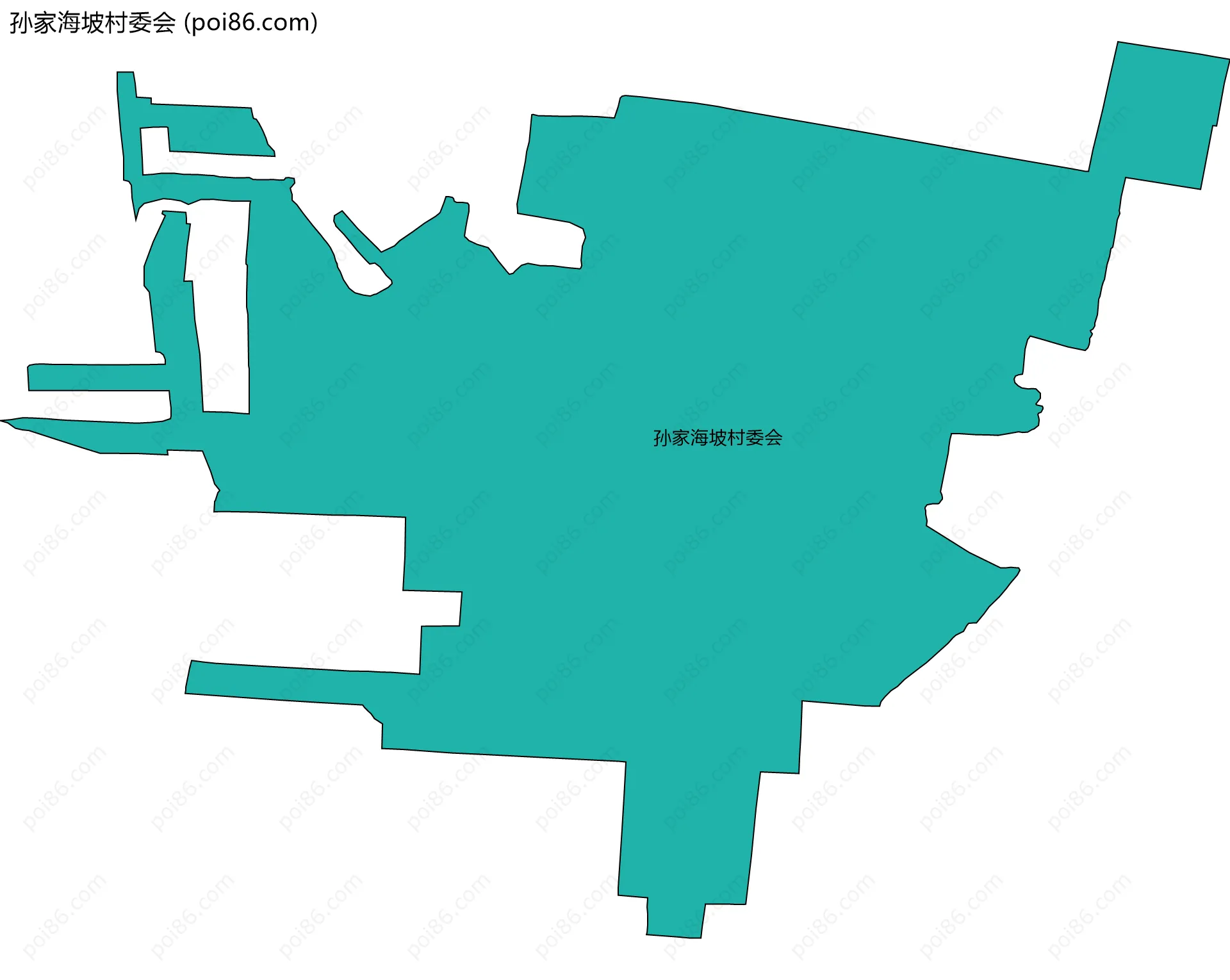 孙家海坡村委会边界地图