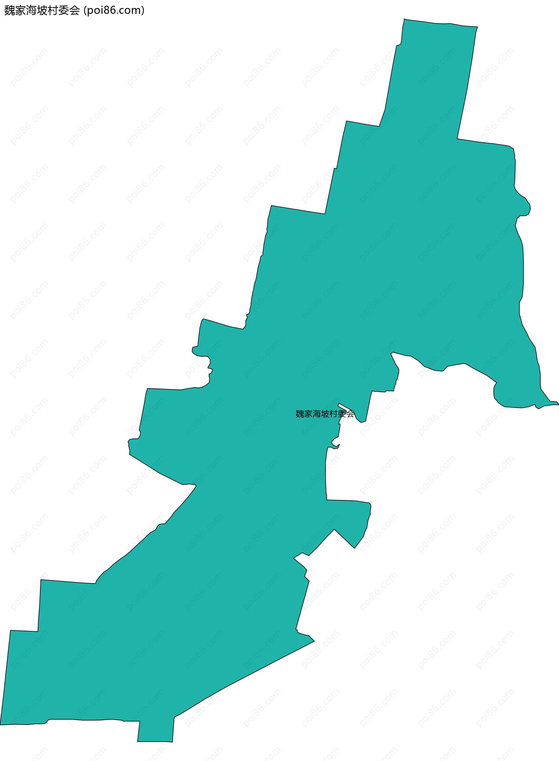 魏家海坡村委会边界地图