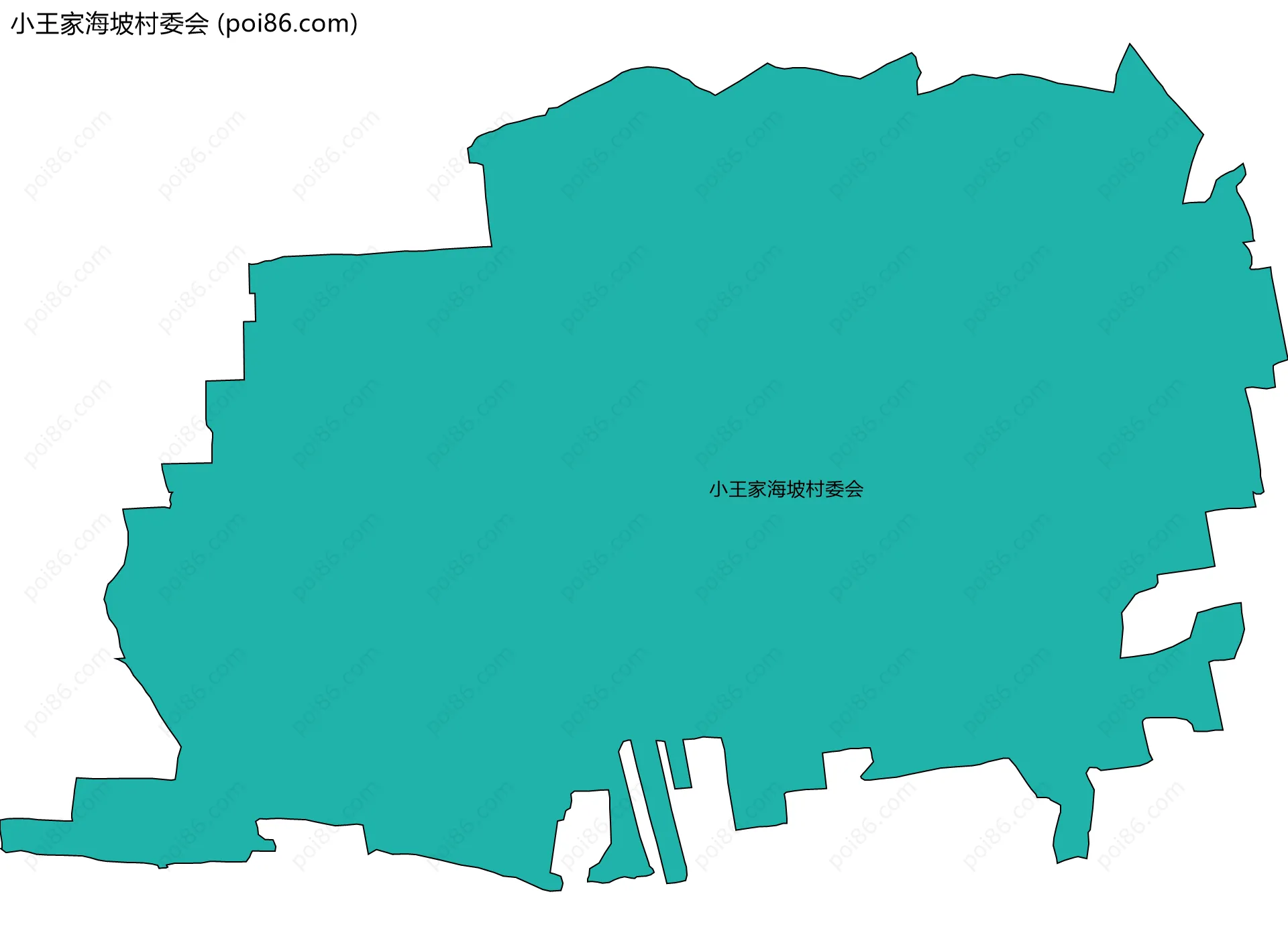 小王家海坡村委会边界地图